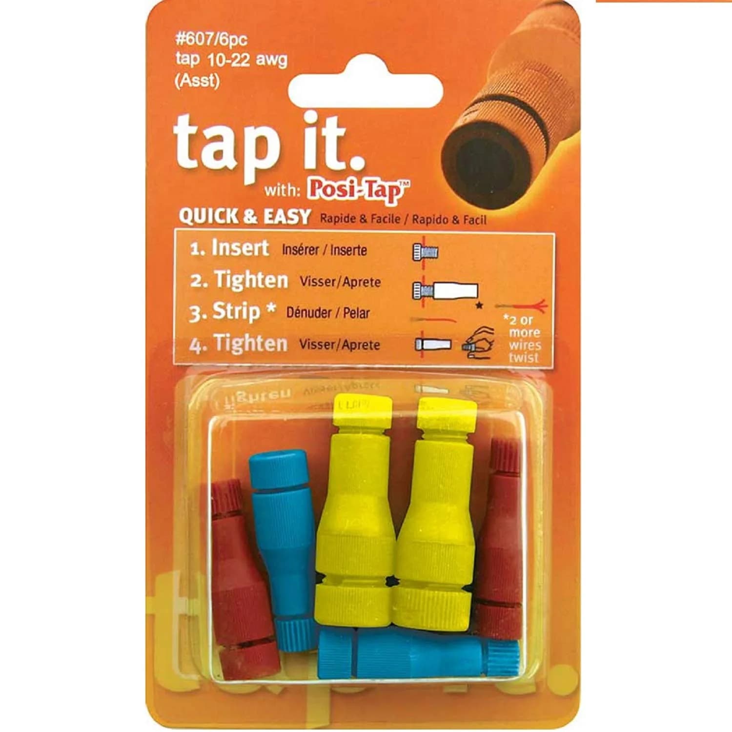 Posi-Products Lockitt POSI-TAP Assortment pack wire connectors 10-22 awg | Reusable stranded wire connectors - main product image