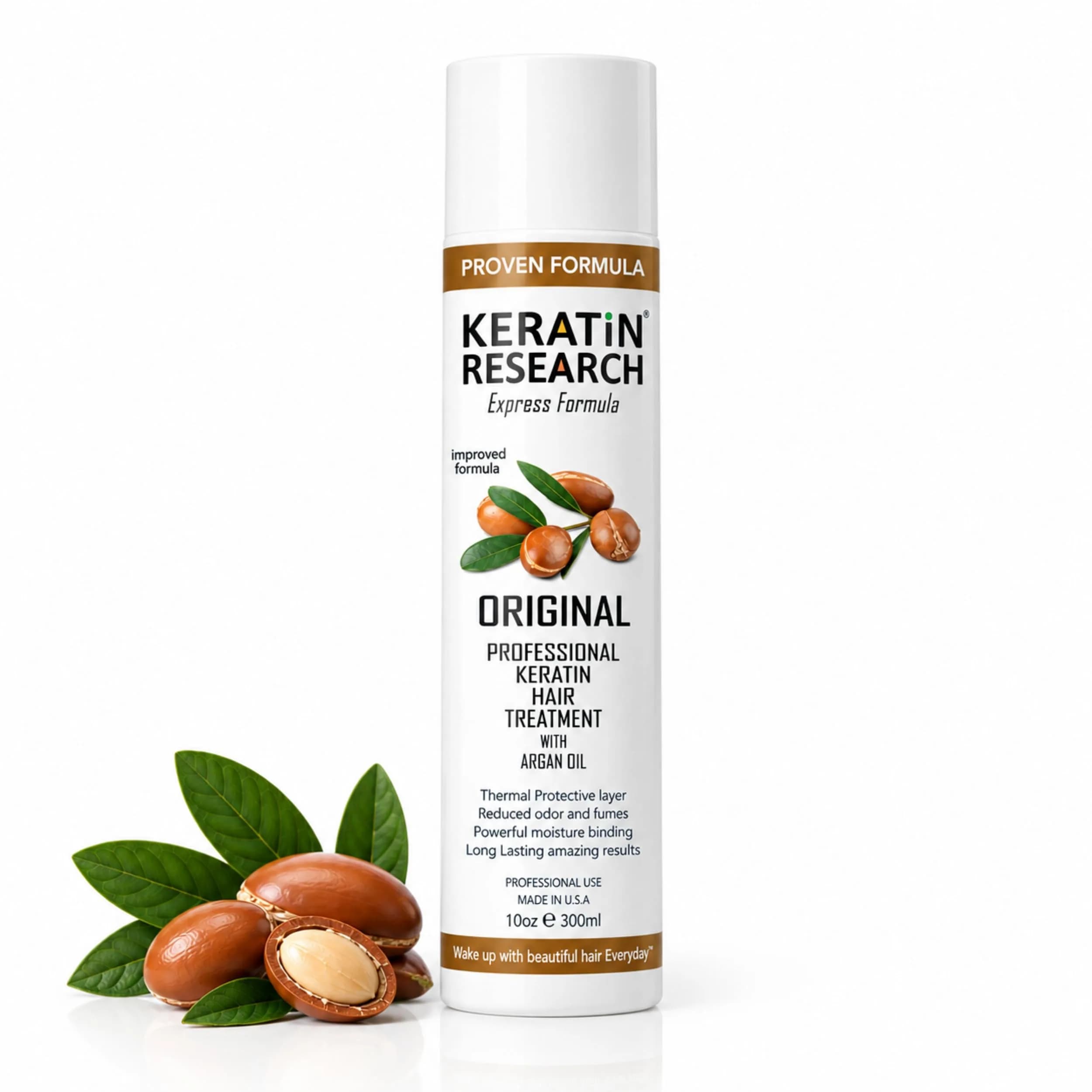 KERATIN RESEARCH Premium Advanced Brazilian Keratin Hair Complex Treatment 10 Fl Oz | Long-Lasting Straight & Smooth Hair