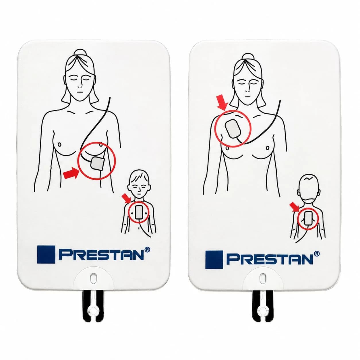 Prestan AED Training Pads Adult, UltraTrainer & Trainer Plus | Latex-Free Foam, 1 Pair - main product image