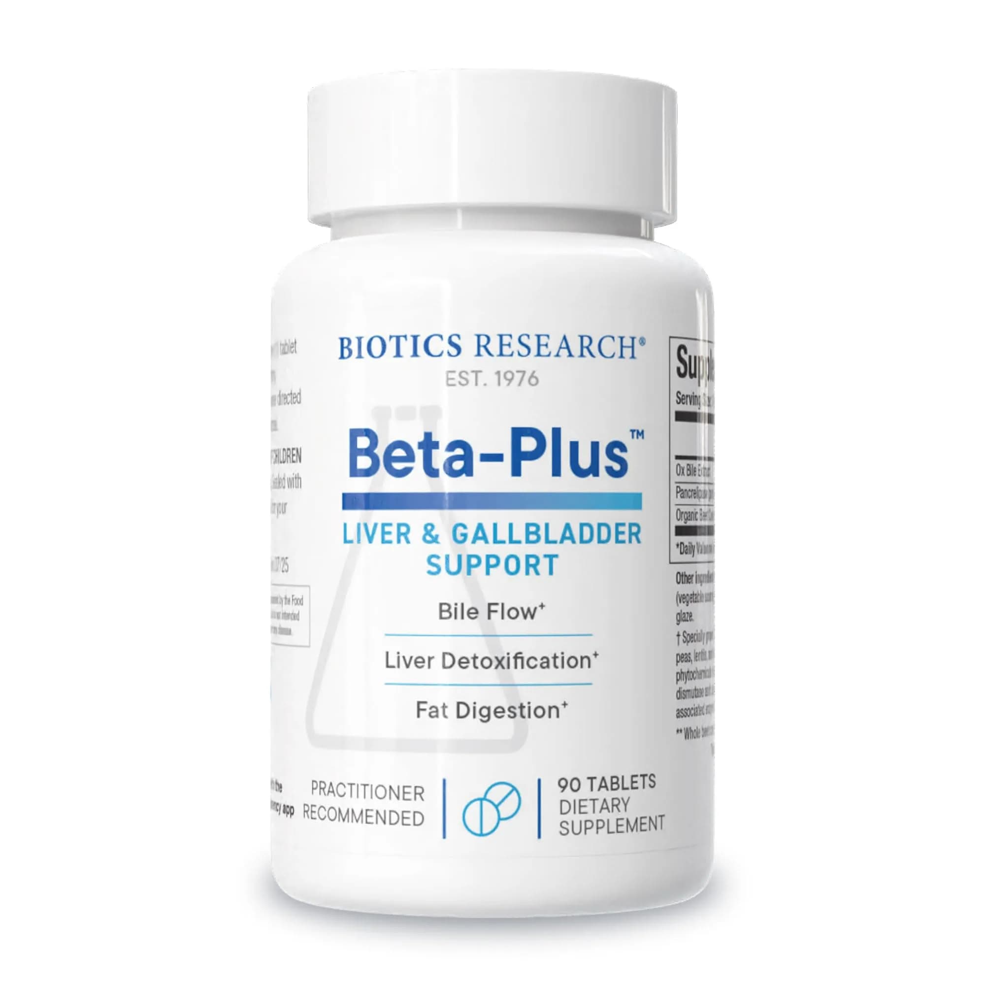 BIOTICS RESEARCH Beta-Plus™ Nutritional Ox Bile Salts 90 Count | Supports Fat Digestion & Liver Function