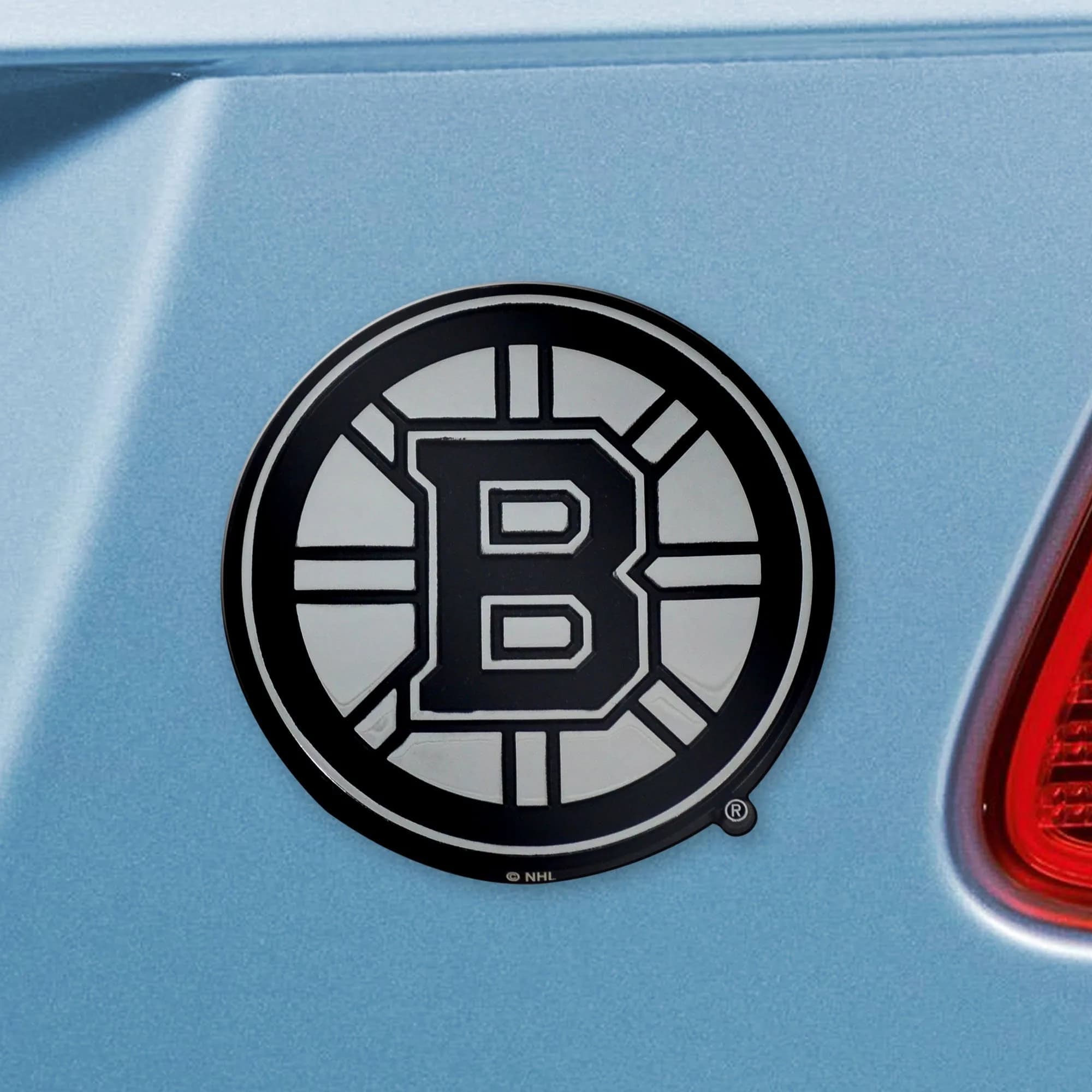 FANMATS NHL Boston Bruins Chrome Metal Emblem | 3"x3" Heavy Duty Vehicle Badge - main product image