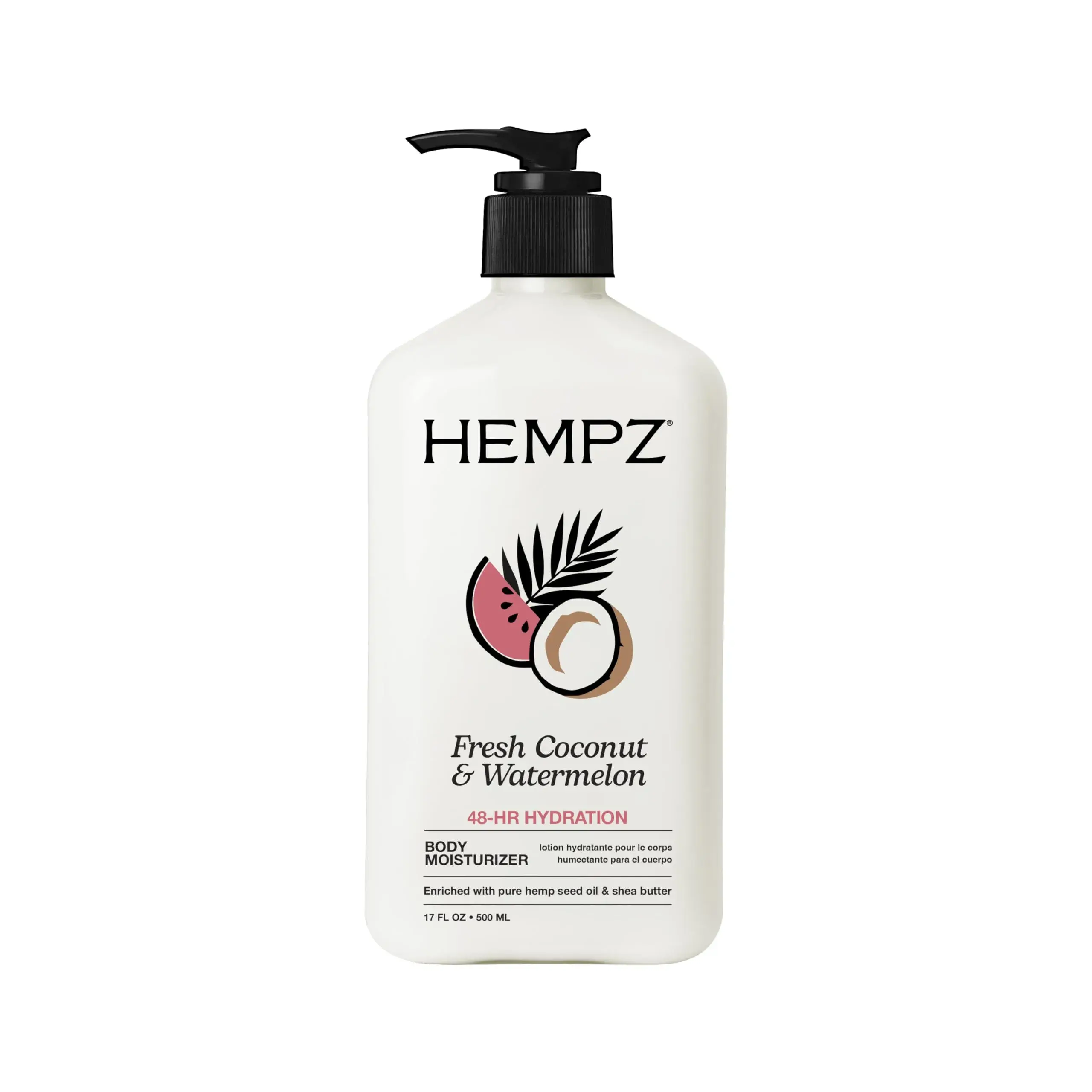 Hempz Fresh Coconut & Watermelon Daily Moisturizing Cream 500ml (17 Fl Oz) | Hydrating Body Lotion with Shea Butter - main product image