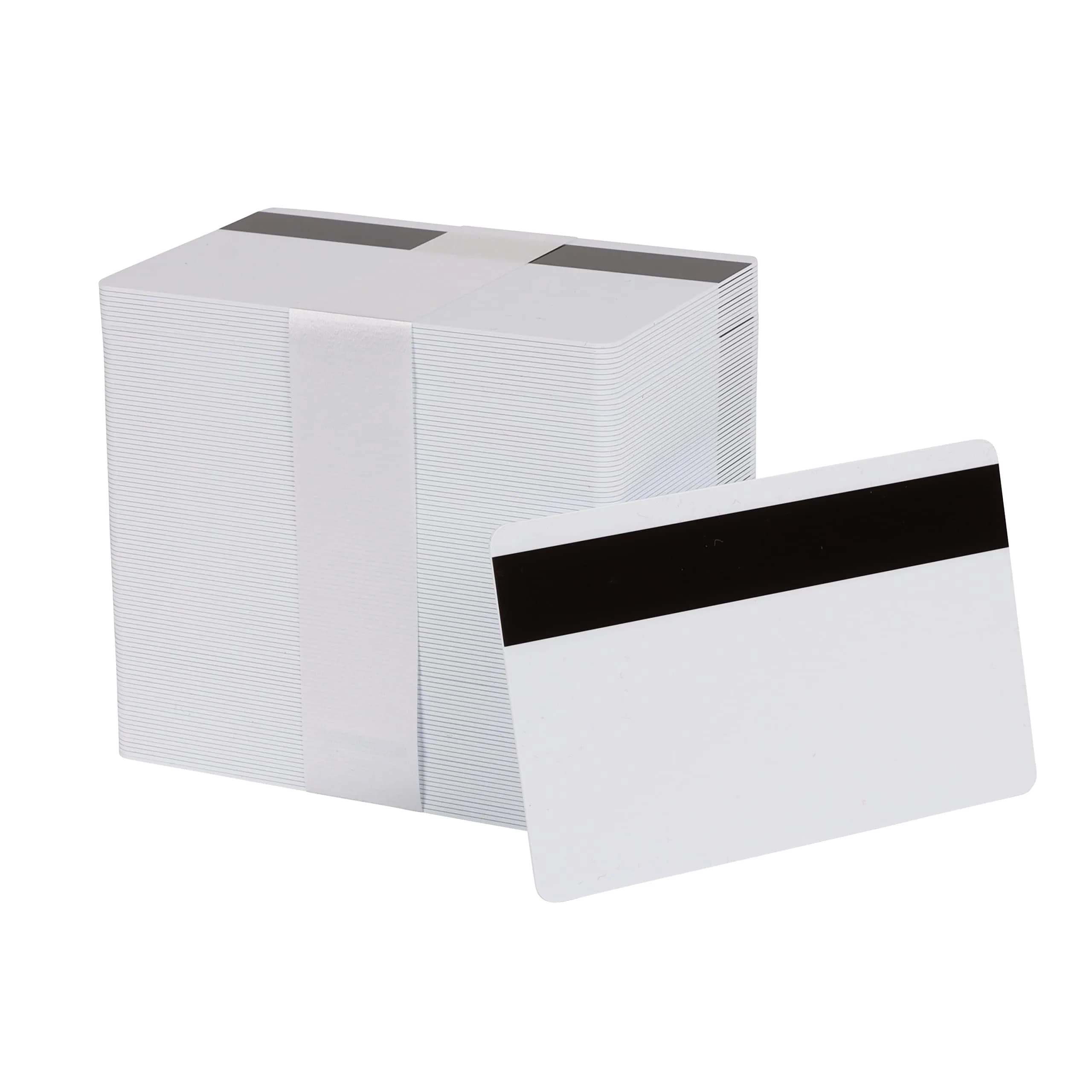 easyIDea White CR80 PVC Cards with HiCo Magnetic Stripe 100-Pack | 30 Mil Blank ID Cards for Printing - main product image