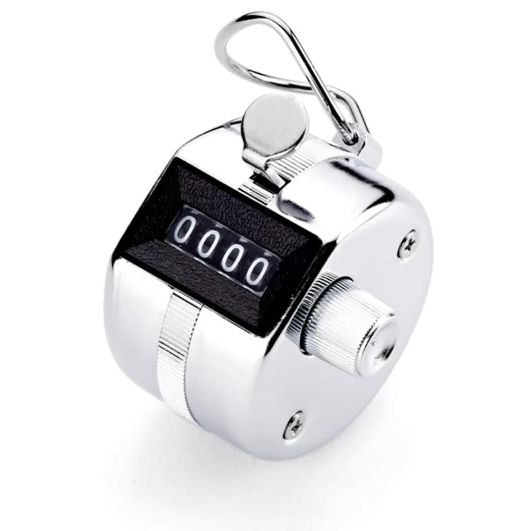 Digi 1st TC-04 Handheld Tally Counter 1-Pack | Mechanical Digital Pitch Counter, Heavy Duty Metal, Silver - main product image