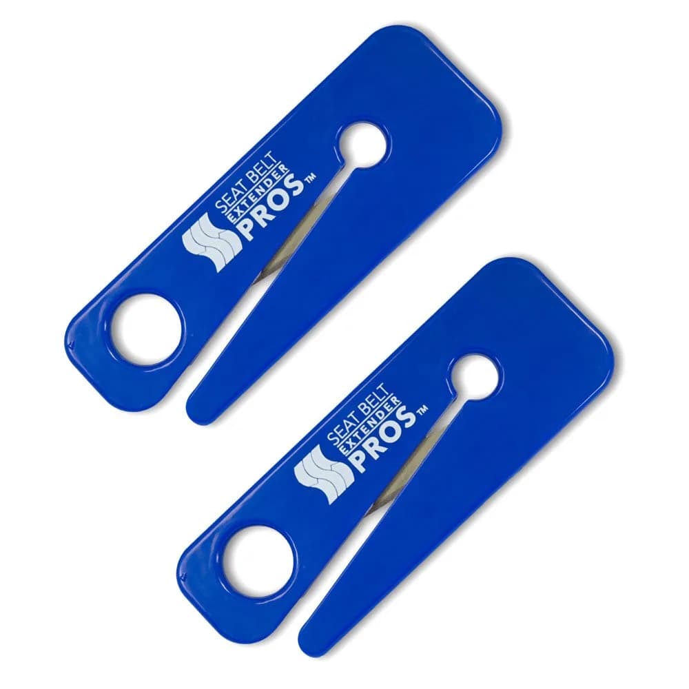 SEAT BELT EXTENDER PROS Seat Belt Cutter 2-Pack | Emergency Car Safety Tool, Blue, Compact & Sturdy