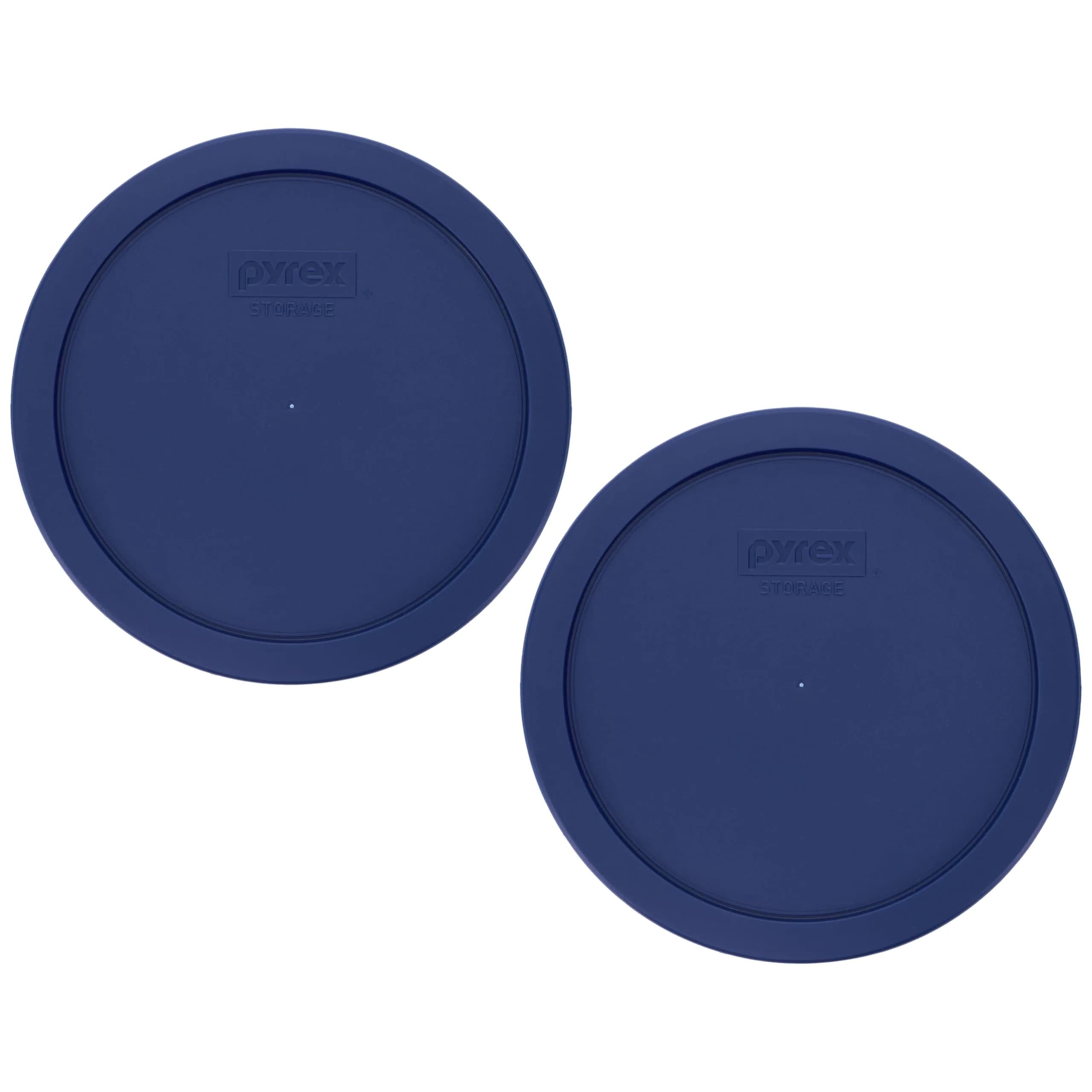 Pyrex 7402-PC Blue Food Storage Lid 2-Pack | Fits 6/7-Cup Bowls, BPA-Free Plastic - main product image