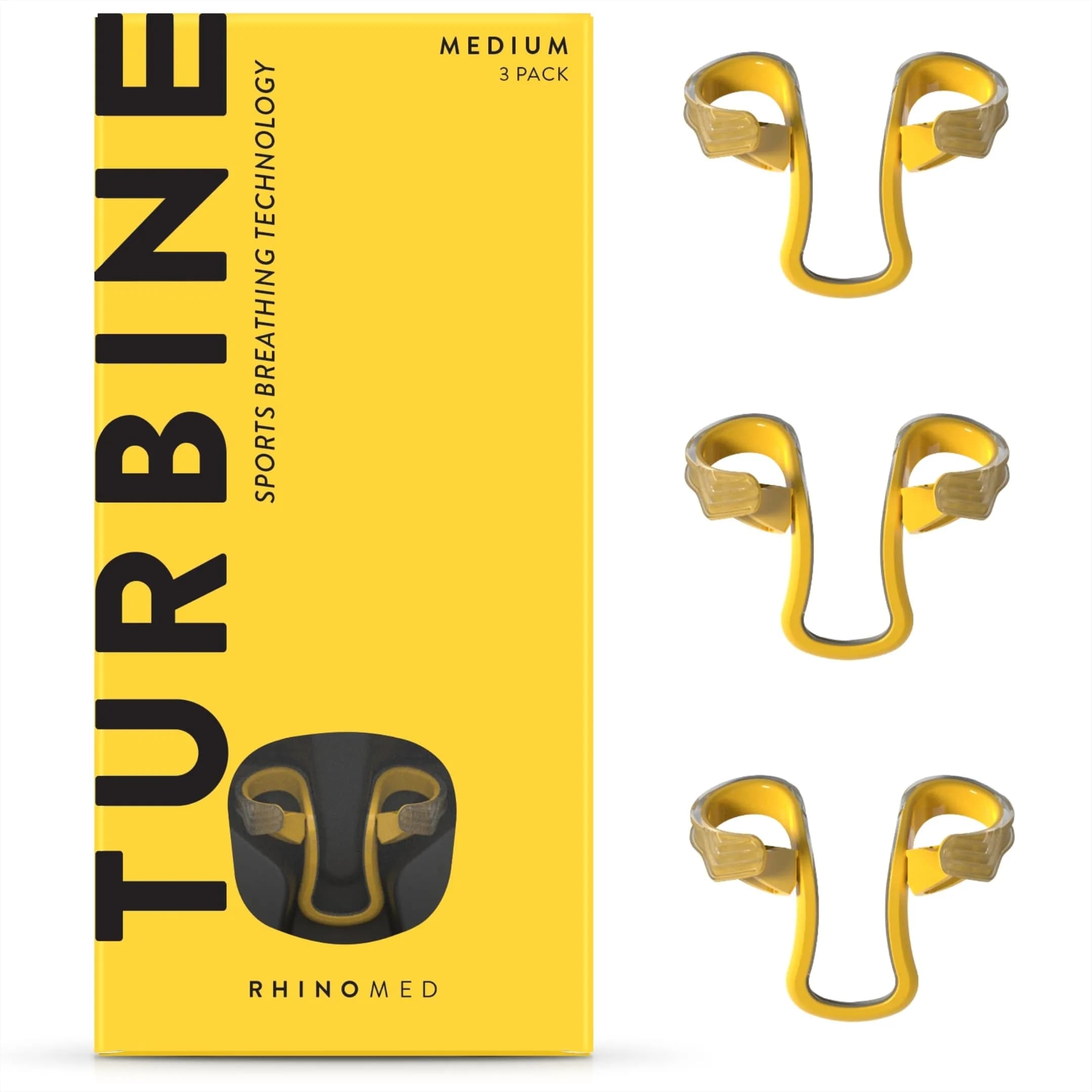 Rhinomed Turbine Sport Nasal Dilators Medium 3 Pack | Breathe 38% More Air - main product image