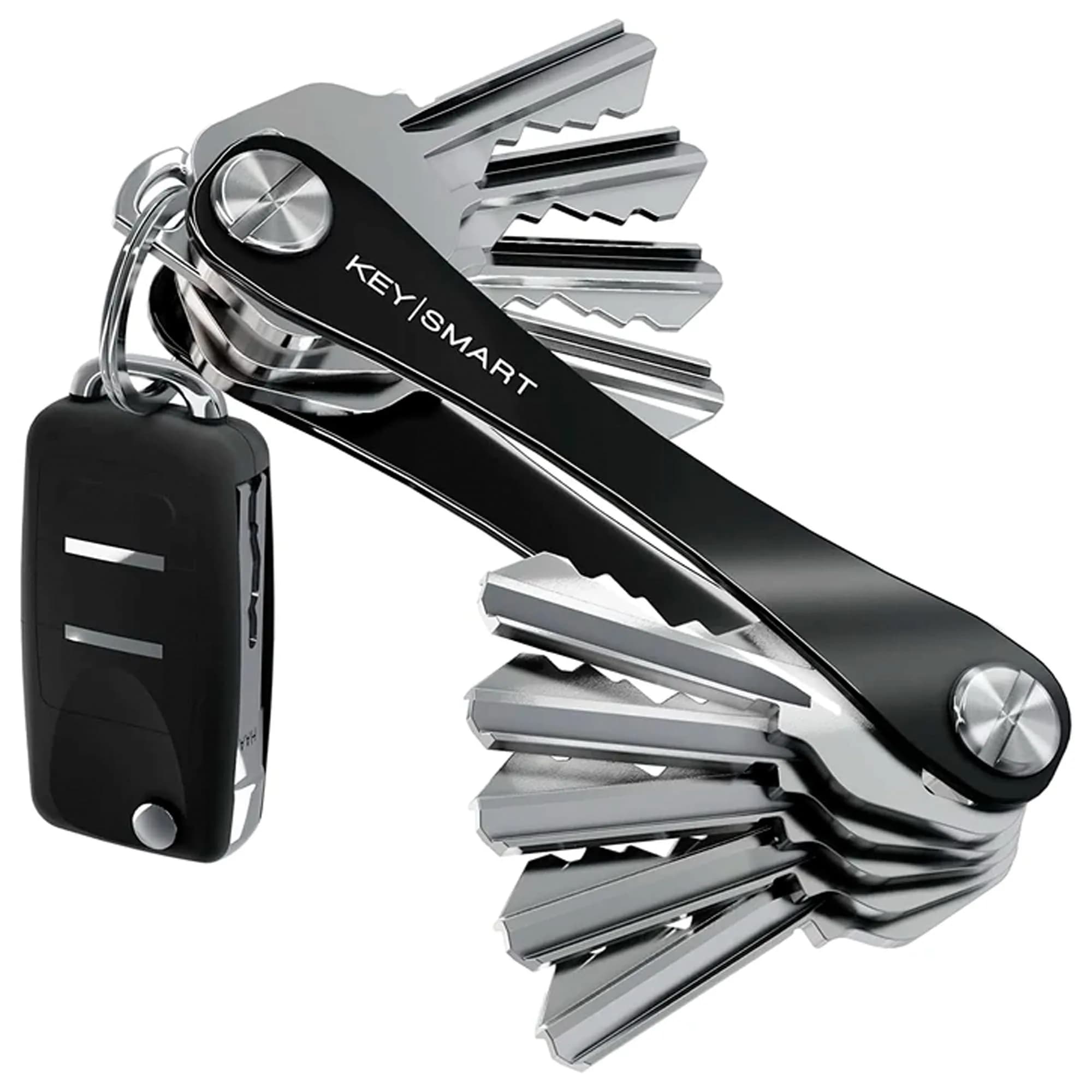 KeySmart Original Key Holder Compact Key Organizer for Key Chain Black 8 Keys | Ditch Jingle & Bulk - main product image