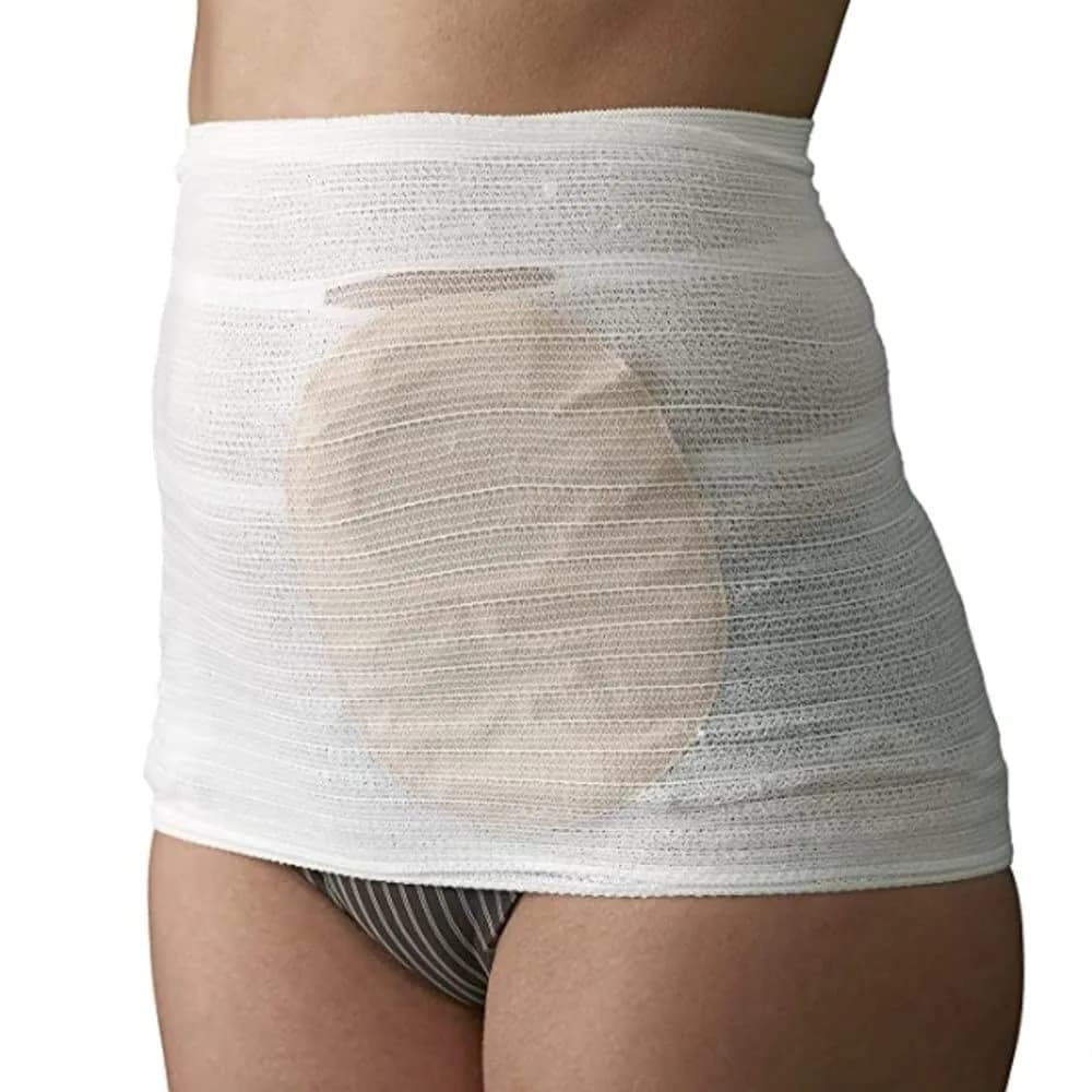 Corsinel StomaSafe Classic Ostomy Support Belt, M, White | Light Support for Sleep & Daily Wear