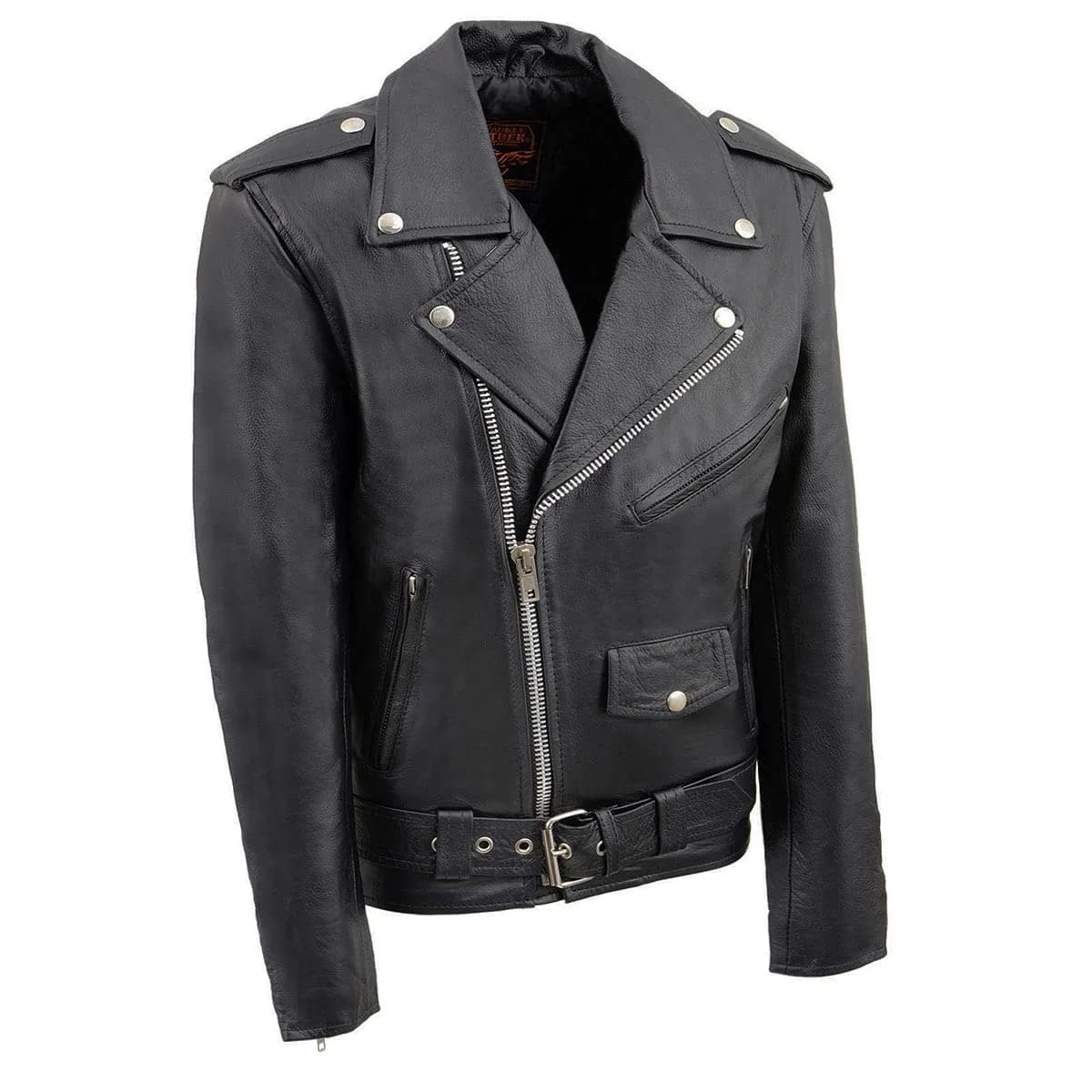 Milwaukee Leather Boys' Motorcycle Jacket Size 34 | Classic Black Leather Youth Riding Gear - main product image