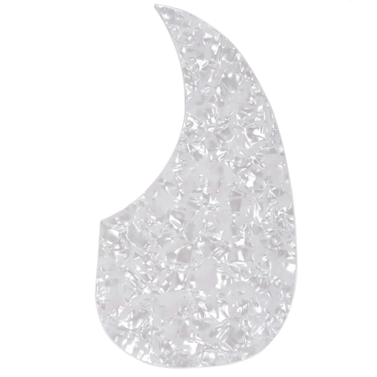 Musiclily Pro Teardrop Acoustic Guitar Pickguard White Pearl | Fits Martin D28 Style Guitar - main product image