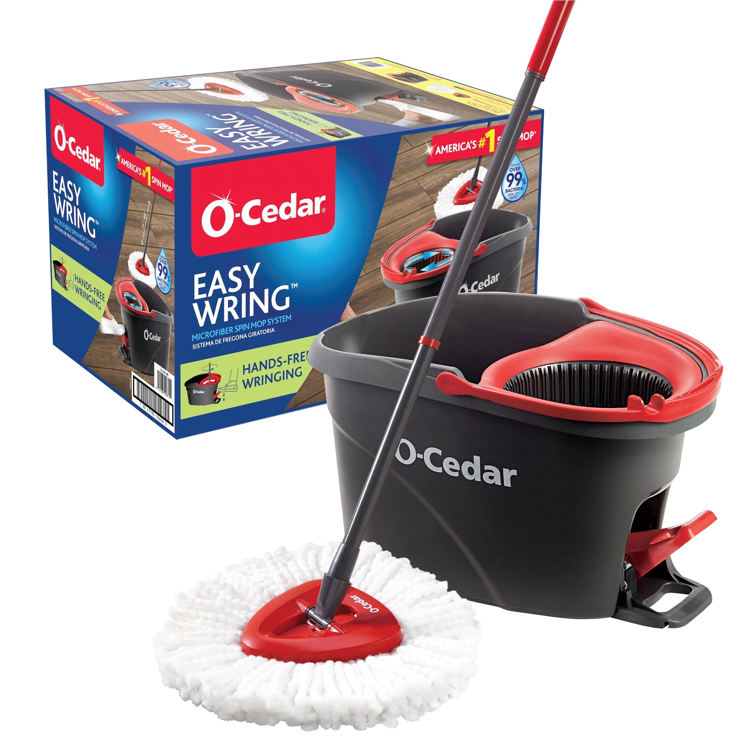 O-Cedar EasyWring Microfiber Spin Mop and Bucket System | Efficient Hard Floor Cleaning in India - main product image