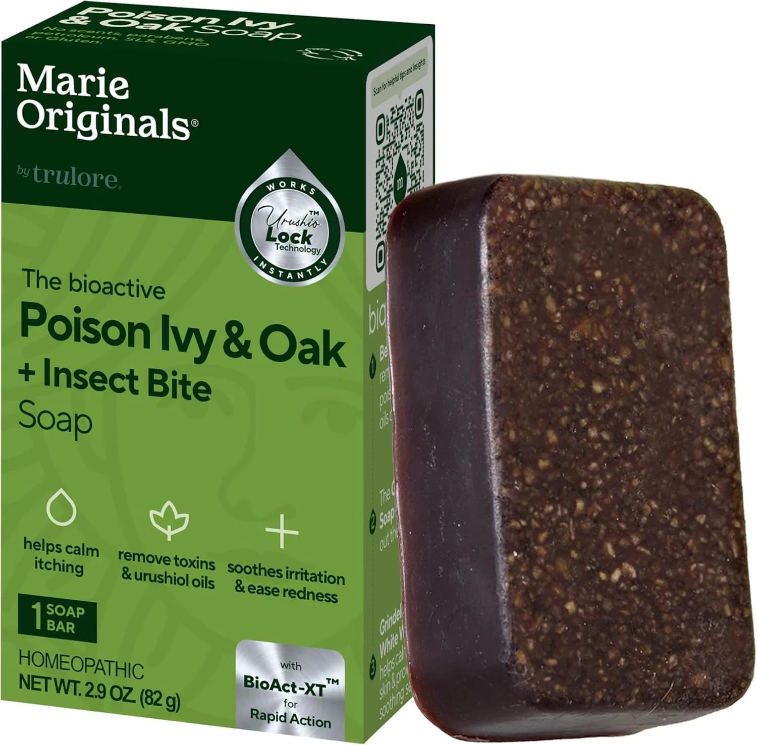 Marie Originals Poison Ivy Soap Bar | All Natural Poison Ivy Treatment | Anti-Itch Skin Cleanser Bar Wash for Poison Ivy, Poison Oak & Sumac | Soothes & Relieves Rashes | 2.9 Ounces - main product image