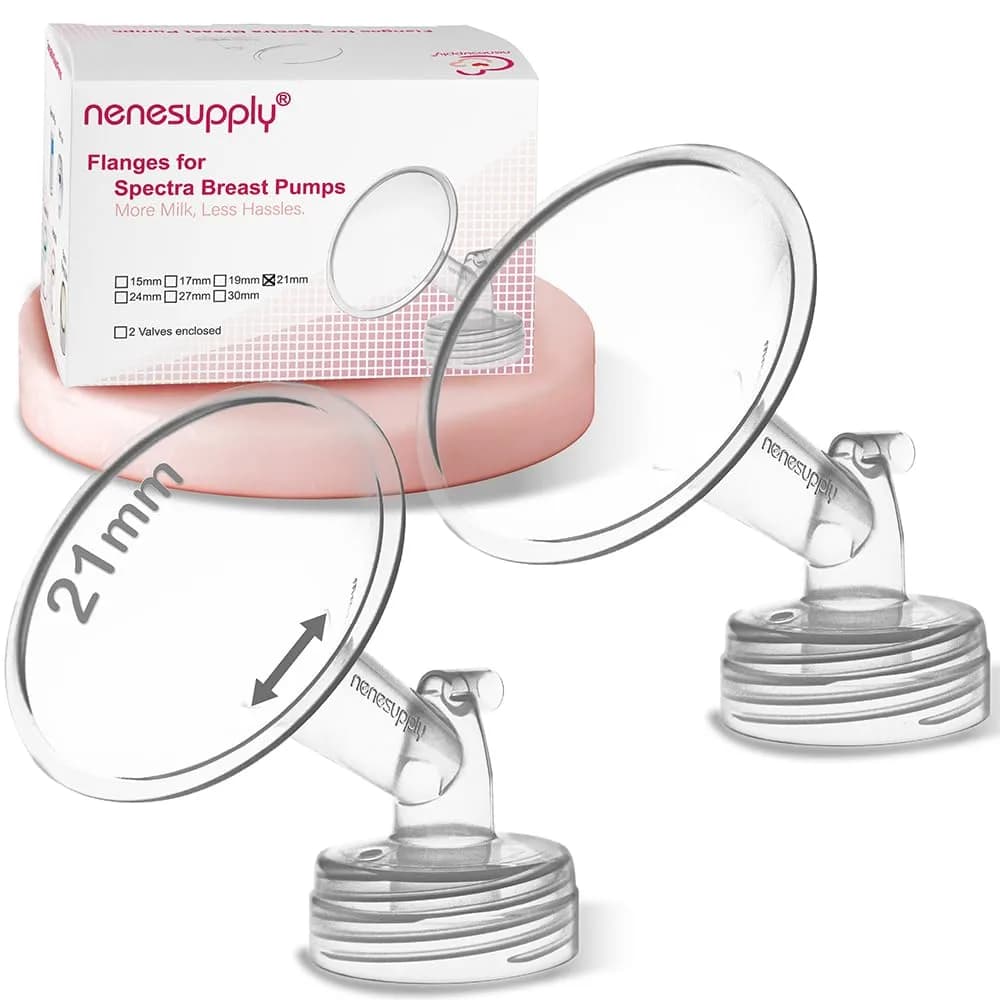 NENESUPPLY 21mm Flange Set (2 pc, 156 g / 3.1 oz) | Compatible with Spectra S1 S2 Breastpumps - main product image