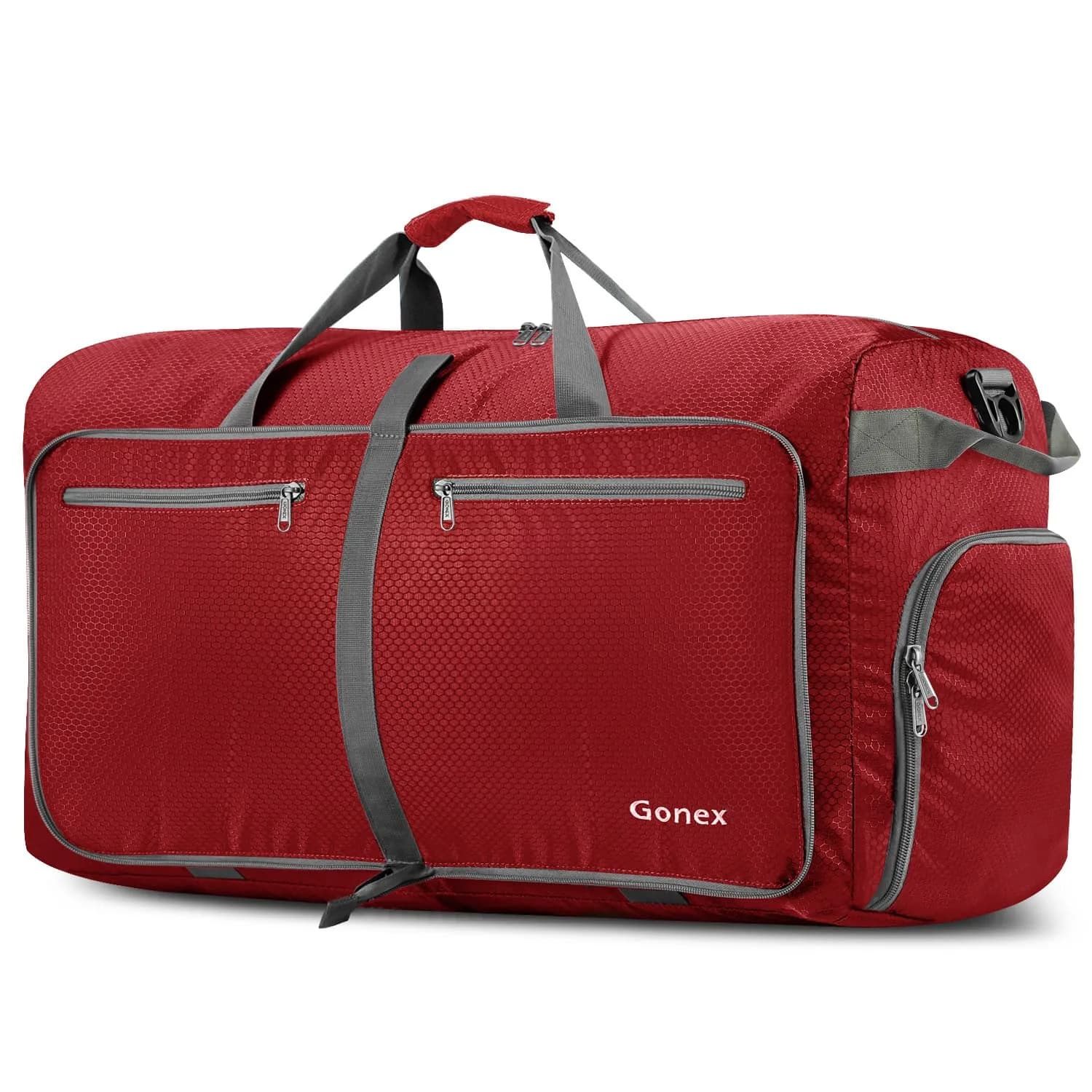 Gonex 60L Foldable Travel Duffle Bag with Shoe Compartment, Lightweight | 60L Capacity, Water-Resistant, Compact & Durable - main product image