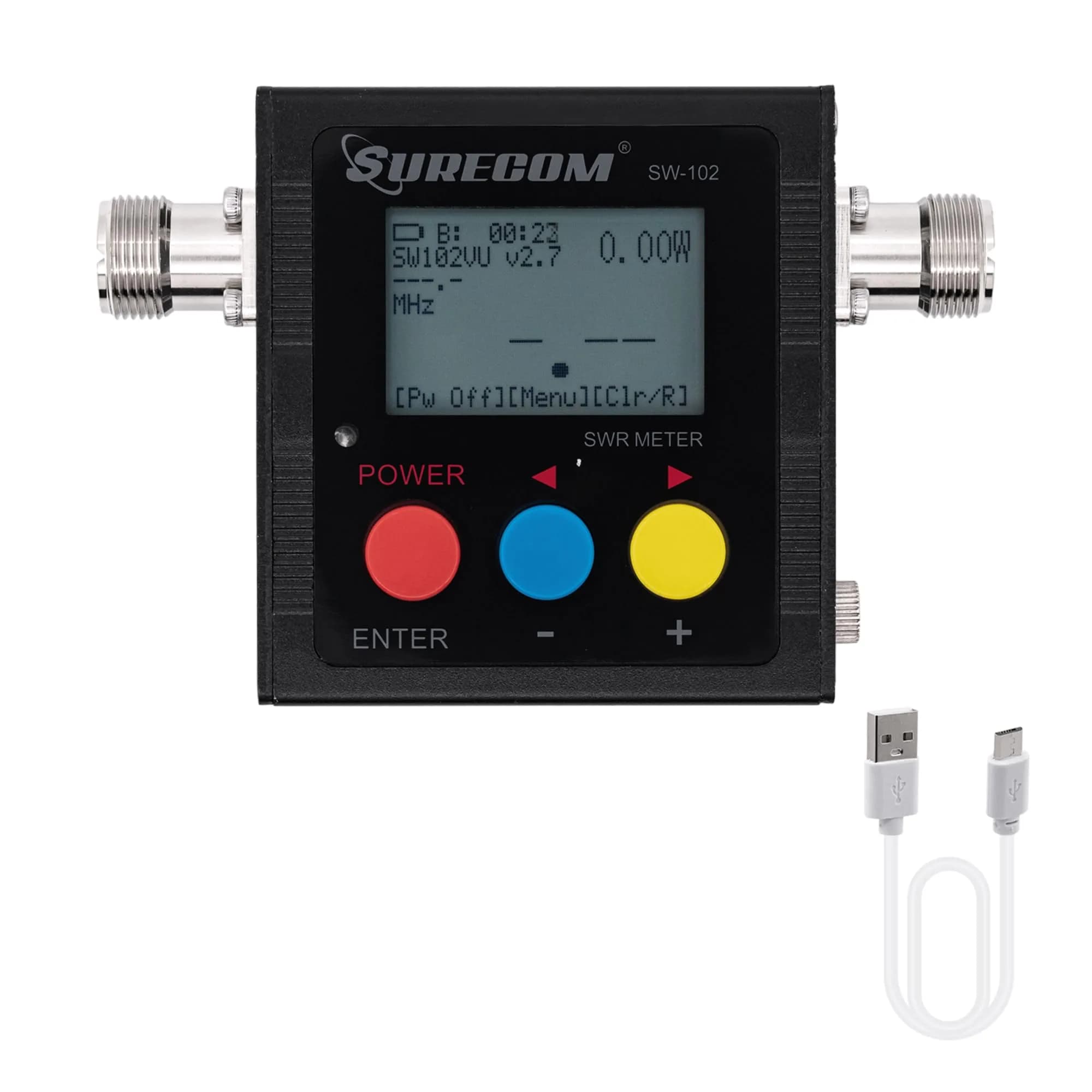 Surecom SW-102S VHF UHF Power & SWR Meter 120W 100-525MHz | Analog Radio Measurement Tool - main product image