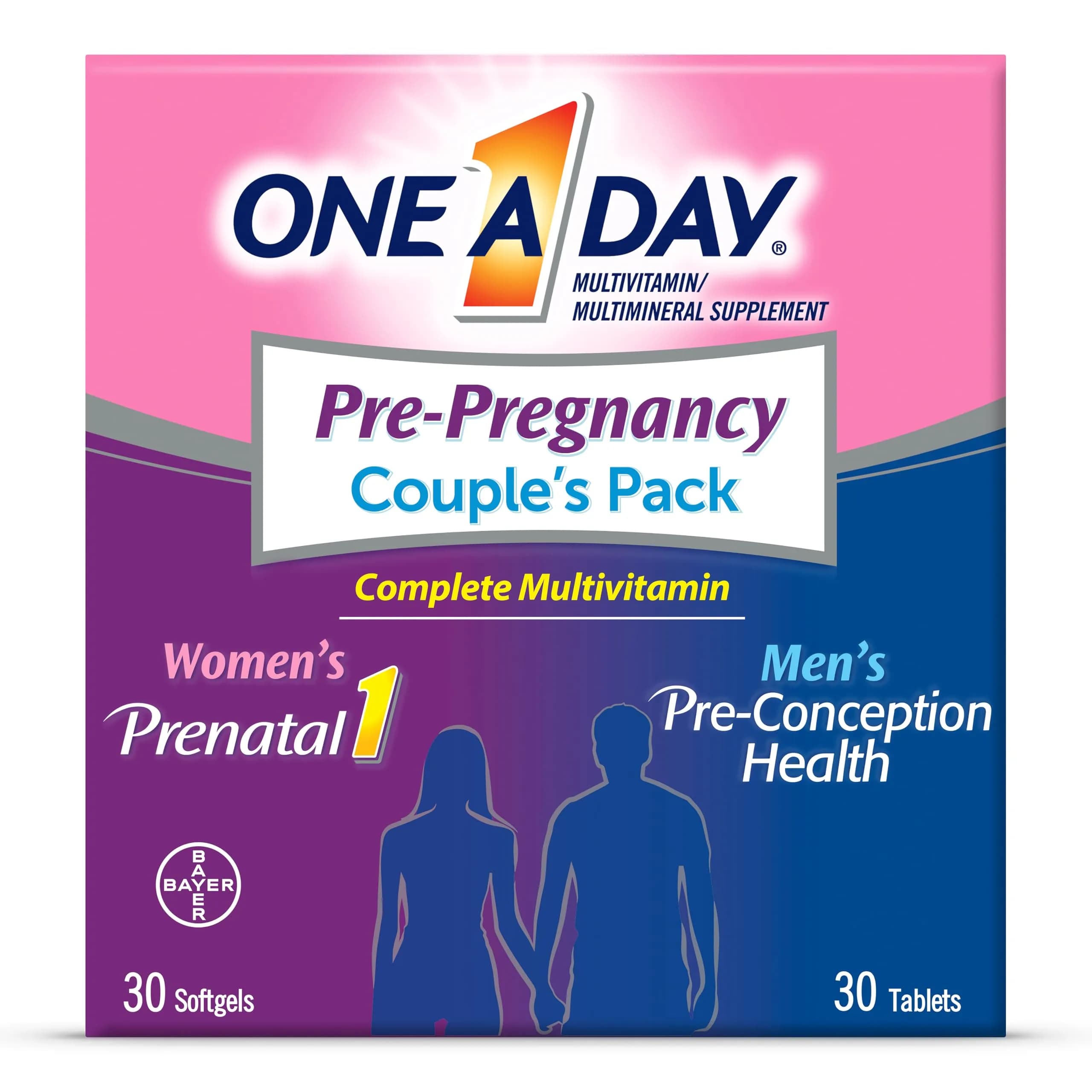 ONE A DAY Pre-Pregnancy Multivitamin Softgel 60 Count | Supports Fertility & Pregnancy