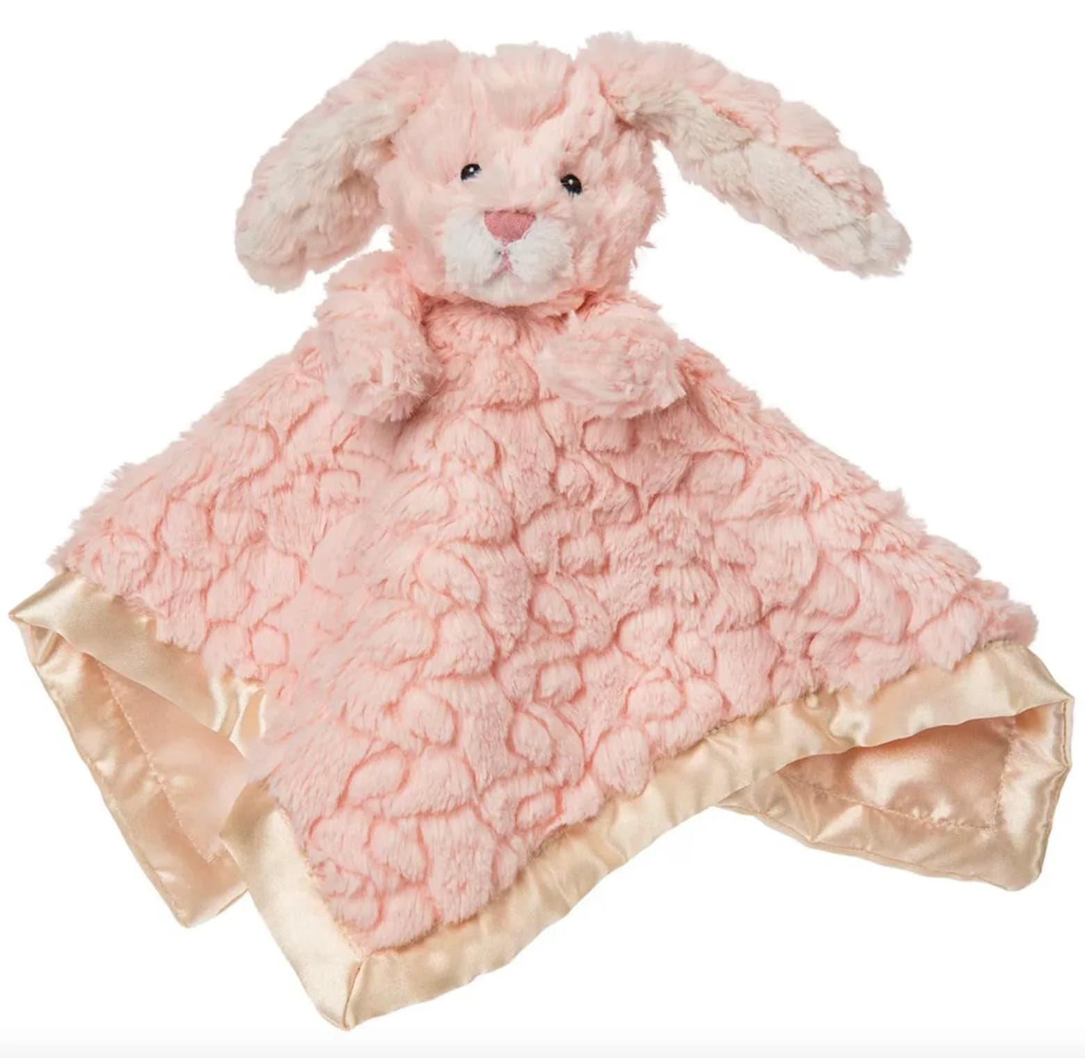 Mary Meyer Putty Nursery Character Blanket Pink Bunny 33cm (13x13 inches) | Soft Polyester Lovey for Babies - main product image