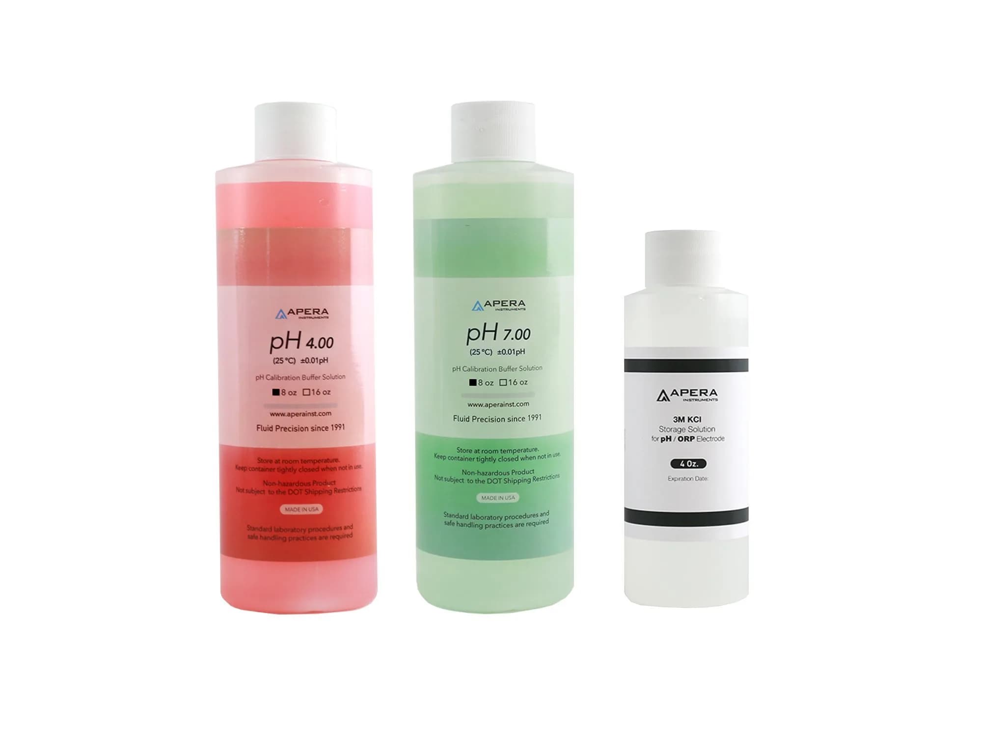 Apera Instruments AI1108 pH Calibration Buffer Solution Kit 4.00 & 7.00 pH, 8 oz Each | NIST Traceable Lab Grade - main product image