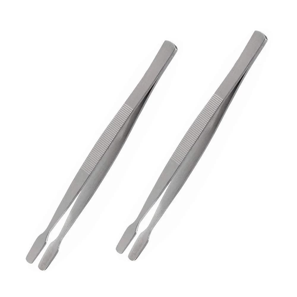 BinaryABC Stamp Tweezers & Stamp Tongs 114mm | Nickel Plated Steel for Philately - main product image