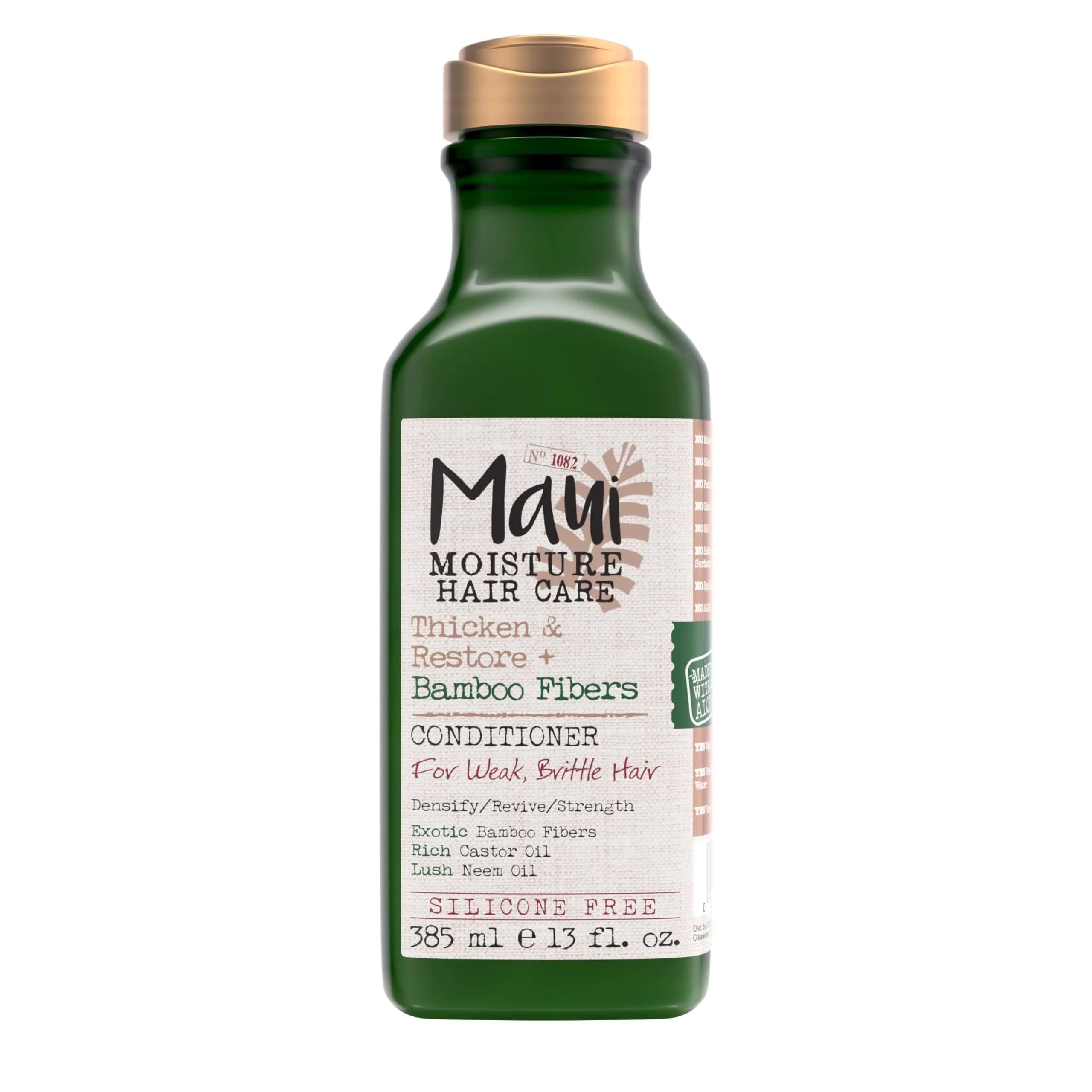 Maui Moisture Thicken & Restore Bamboo Fibers Conditioner 385ml (13 fl oz) | Vegan, Silicone & Paraben-Free Hair Thickener - main product image