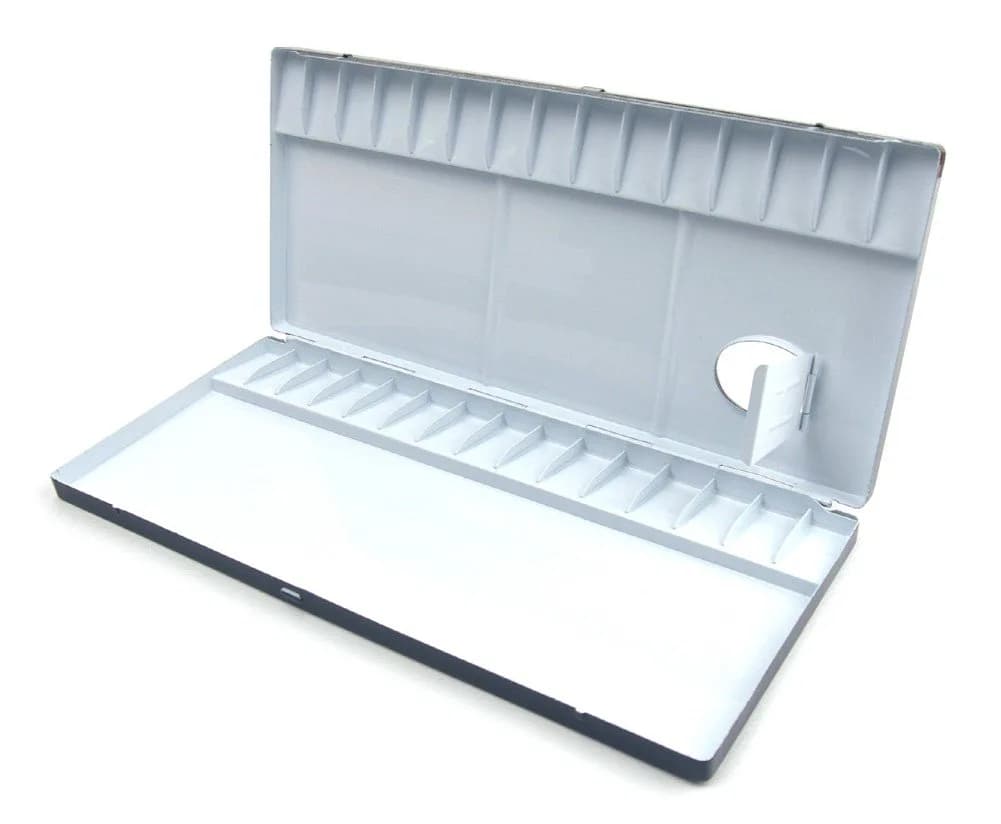 Color Around Aluminum Watercolor Palette 30 Well | Durable, Portable & Easy to Use (11.9"x5.4"x0.8") - main product image