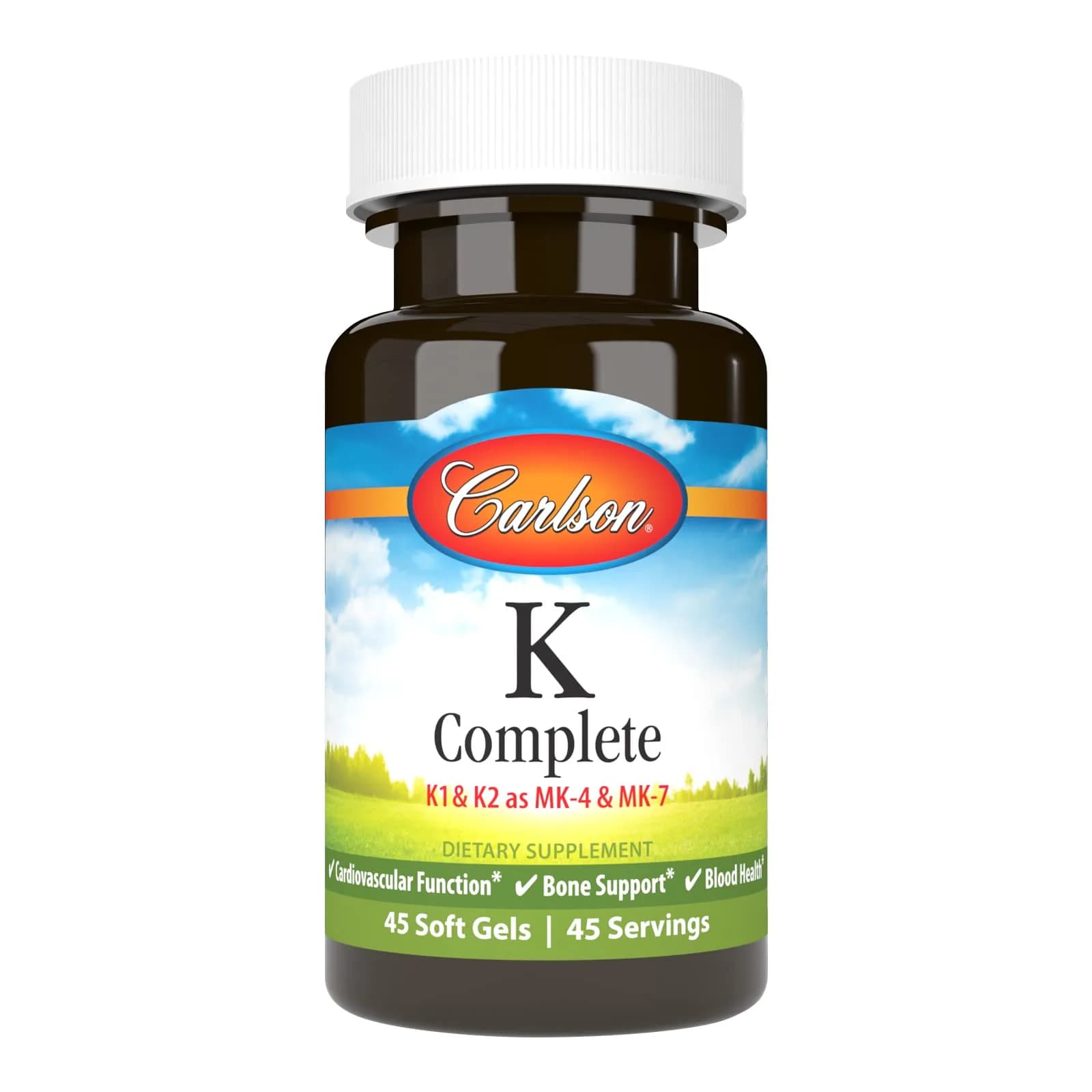 Carlson K Complete Vitamin K-1 & K2 45 Softgels