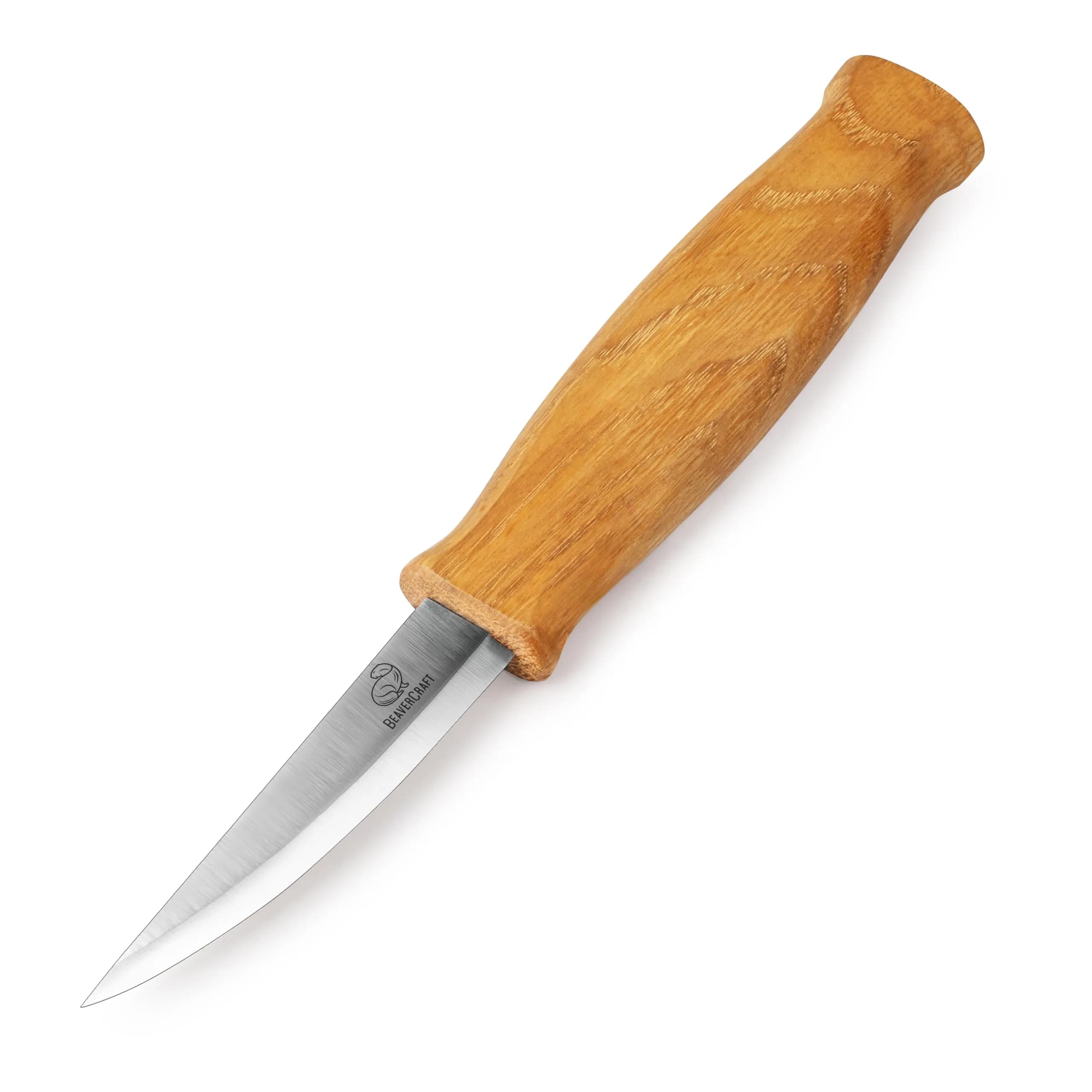 BeaverCraft Wood Carving Knife C4 3.14" | High-Carbon Steel, Ergonomic Oak Handle, Perfect for Woodworking & Whittling - main product image