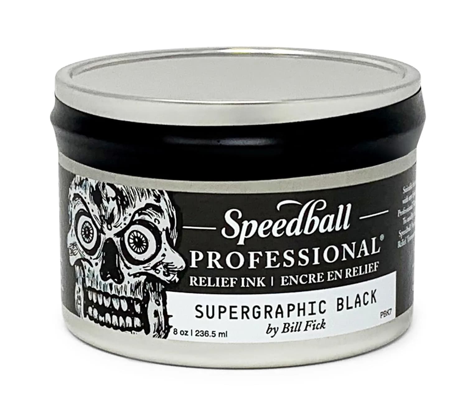 Speedball Relief Ink Supergraphic Black 8 fl oz | Oil-Based, Water-Miscible, Archival Quality - main product image