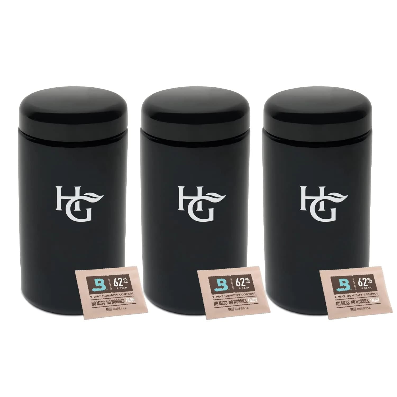 Herb Guard 500ml Airtight Glass Jar Set | UV Protection Keeps Goods Fresh for Months - main product image