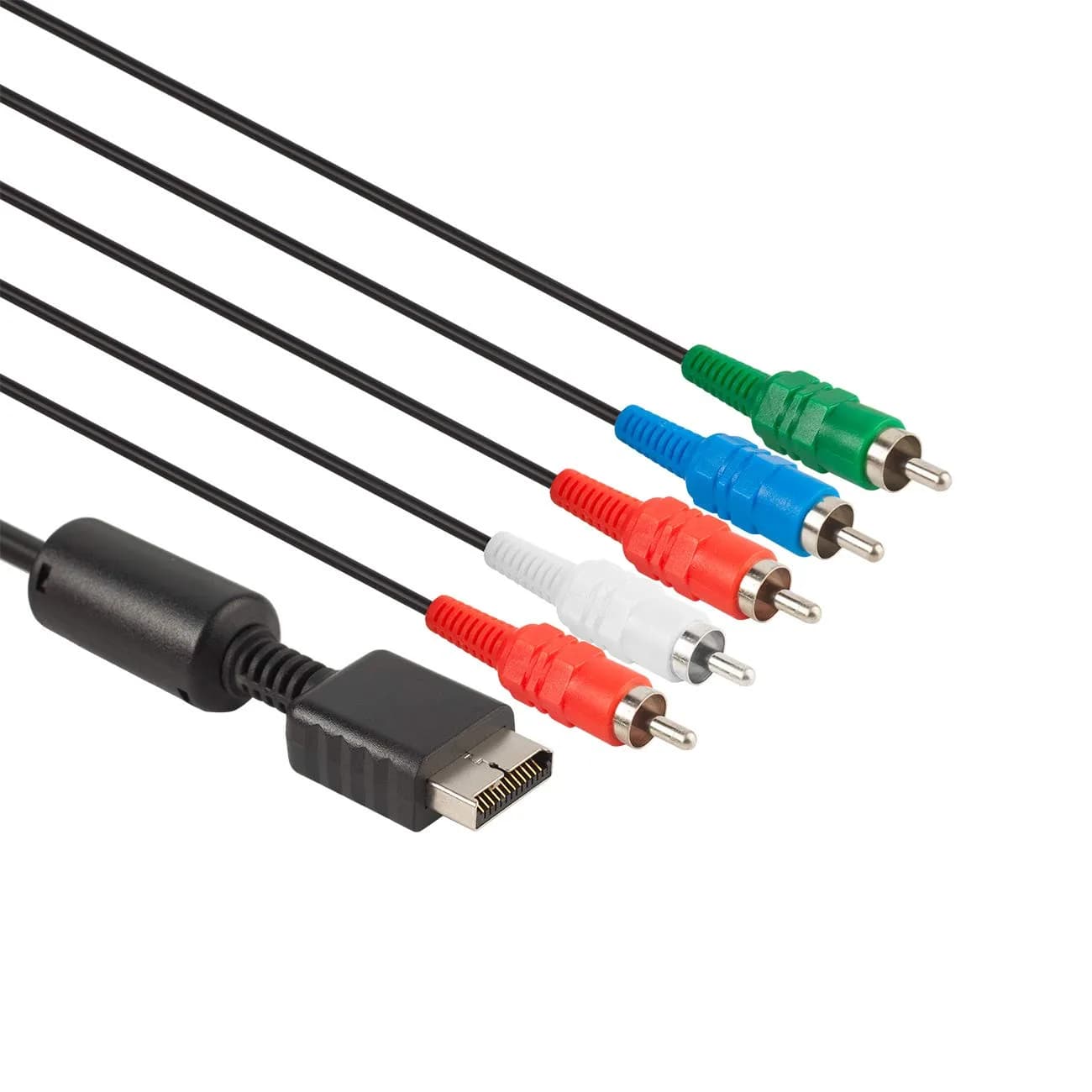 TENINYU Compatible with PS2/PS3/PS3 Slim HDTV-Ready TV HD Component AV Cable 6FT Black | Sharp Video & Sound - main product image