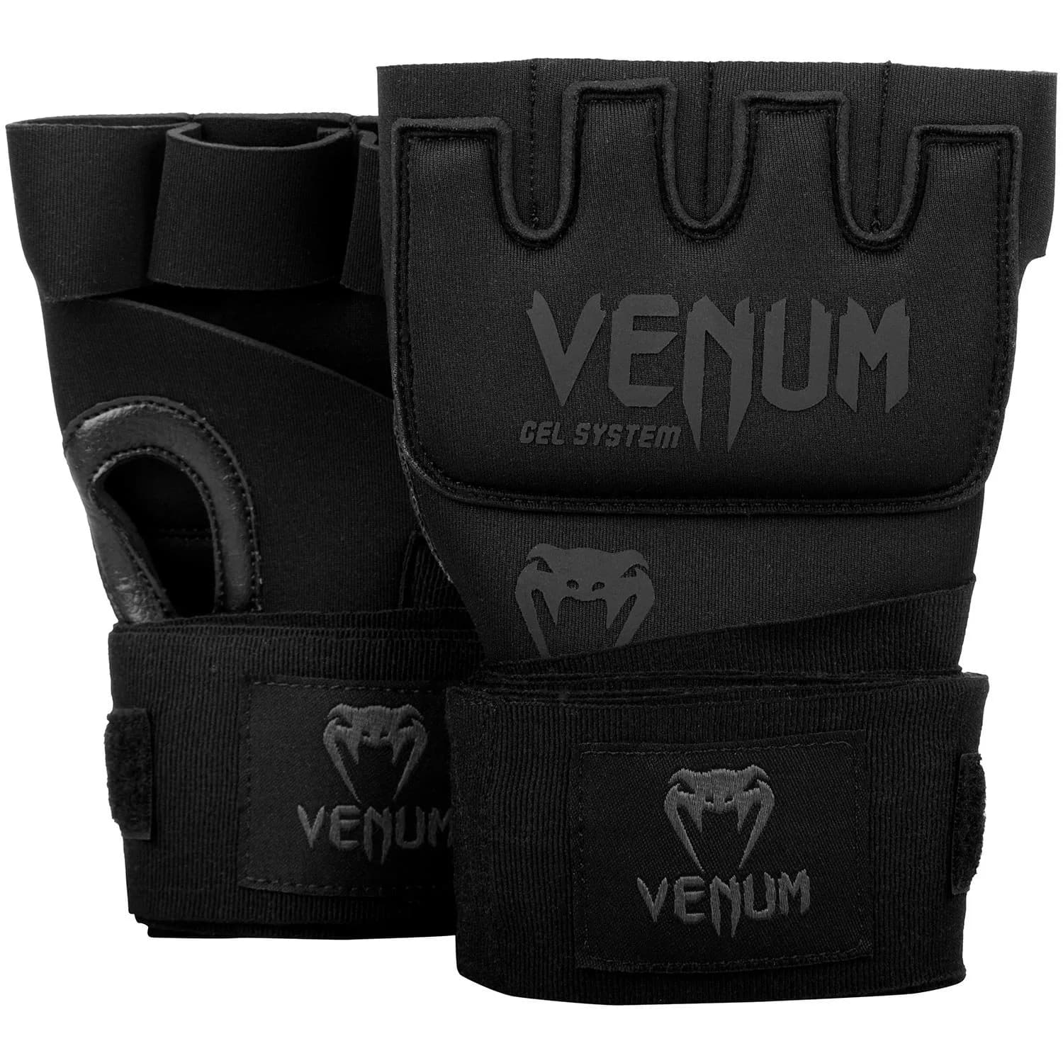 Venum Kontact Gel Glove Wraps Black/Black One Size | Integrated Gel Padding for Shock Absorption - main product image