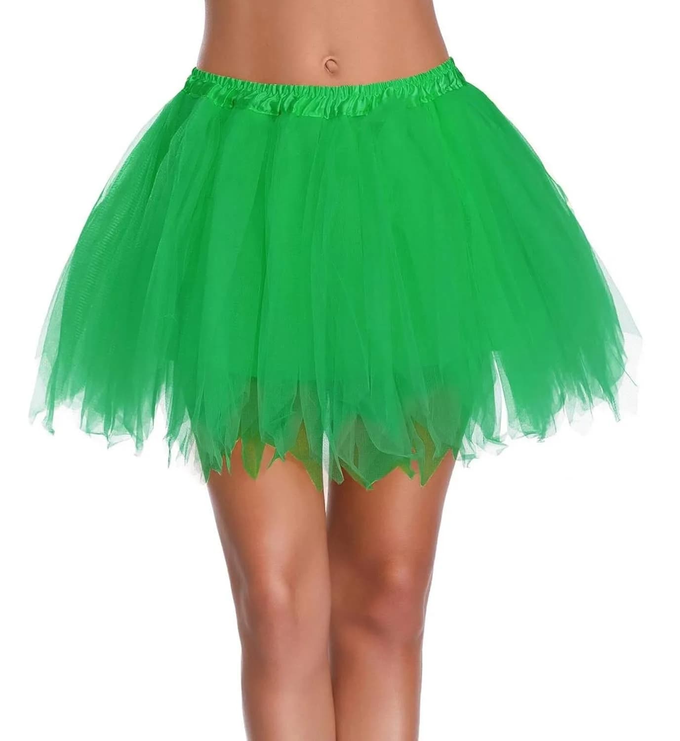 v28 Women's 1950s Vintage Tutu Tulle Petticoat Ballet Bubble Skirt Regular Size (US: 0-12) | Green - main product image
