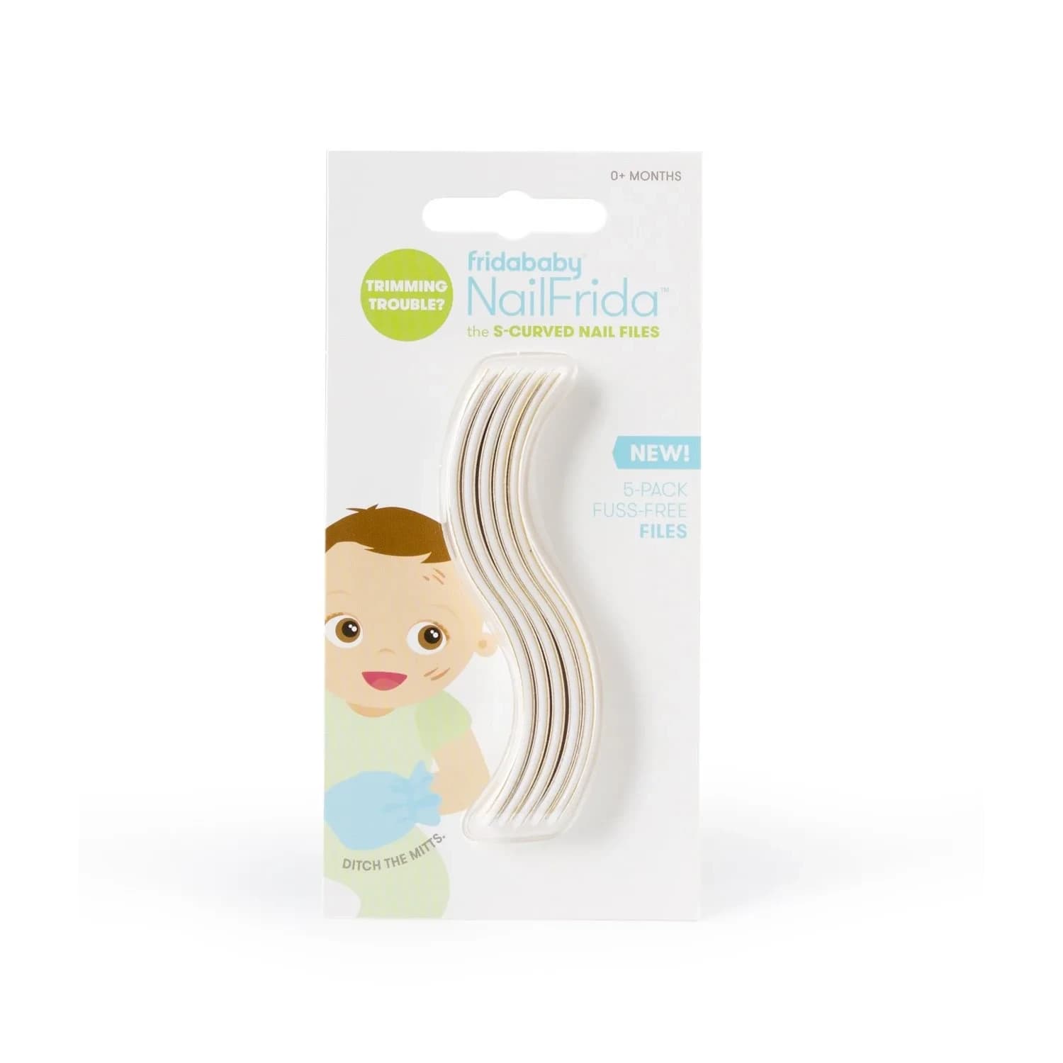 Frida Baby NailFrida S-Curved Baby Nail Files 5ct | Smooth Baby Nails Safely - main product image