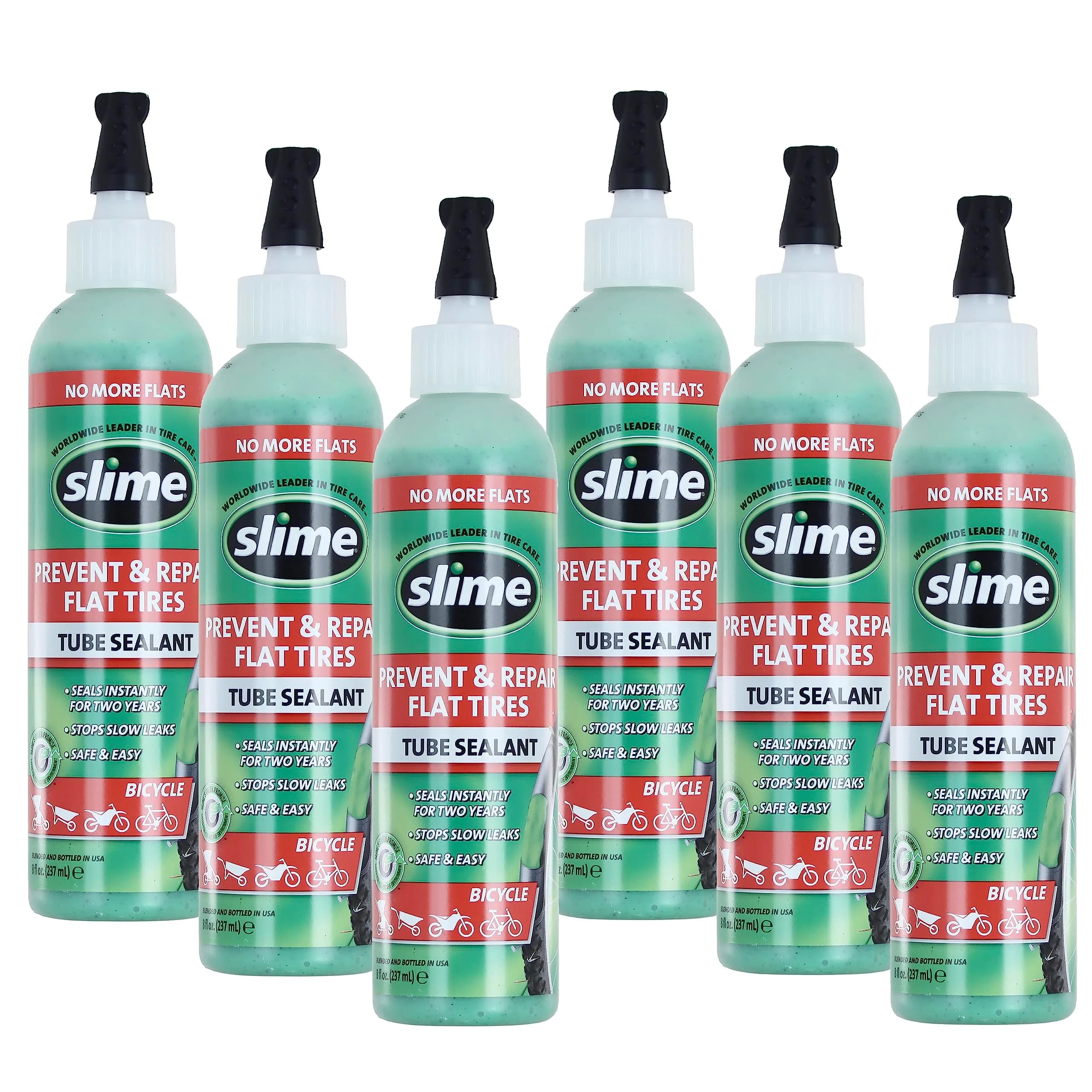 Slime Tube Sealant 8oz (237ml) 6-Pack | Seals Punctures Up to 3mm Instantly - main product image