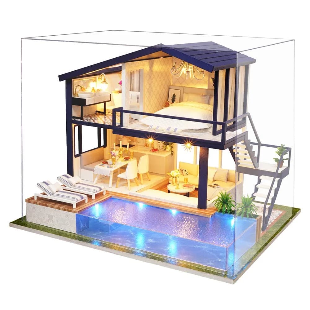 Spilay Miniature Dollhouse Kit 11.41x9.44x8.46inch | Creative DIY Home Decor - main product image