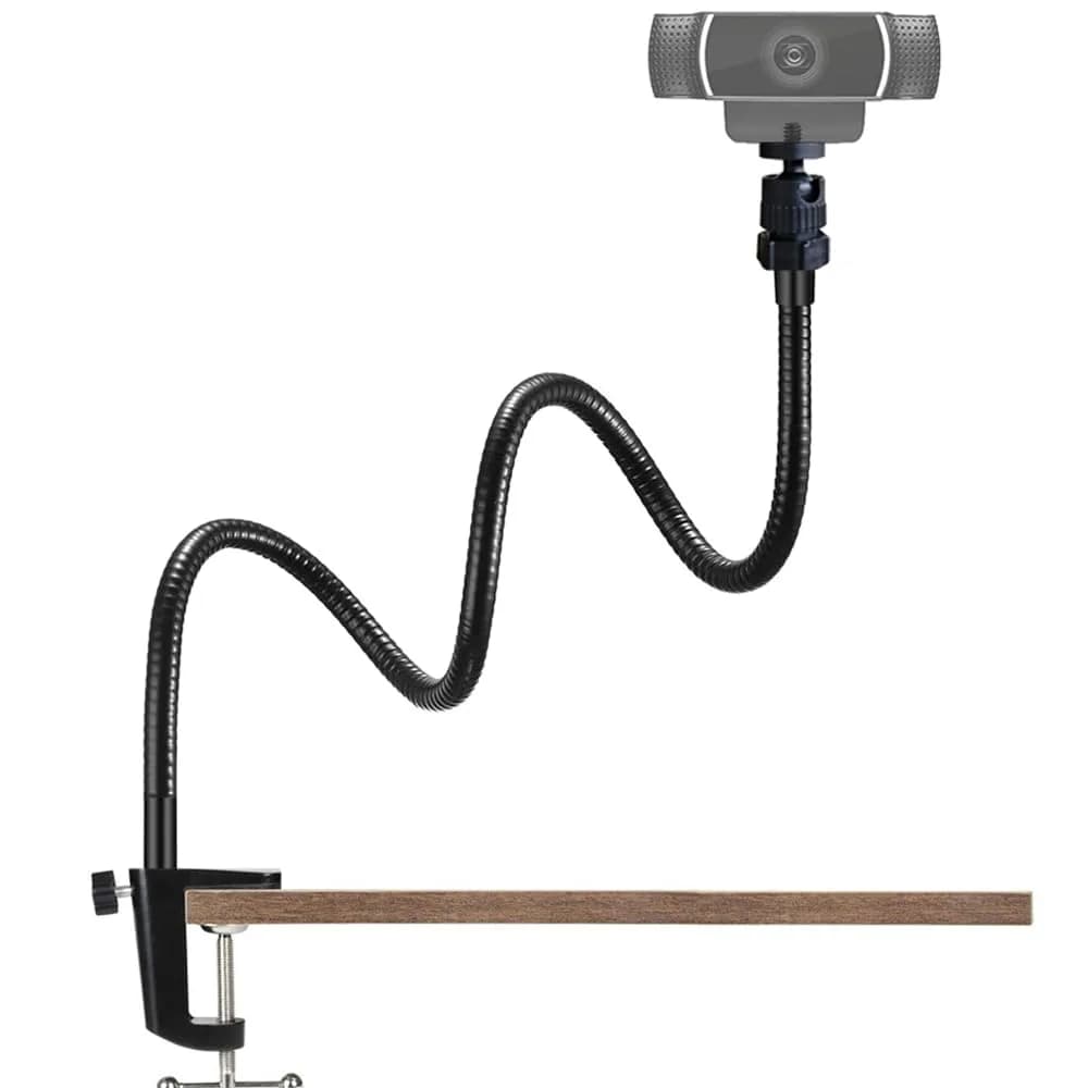 Etubby Webcam Stand Holder 27" Adjustable Gooseneck Desk Clamp Mount for Logitech Webcam C925X, C922, C930e, C930, C920, C615, Etc. (1/4" Threaded) - main product image