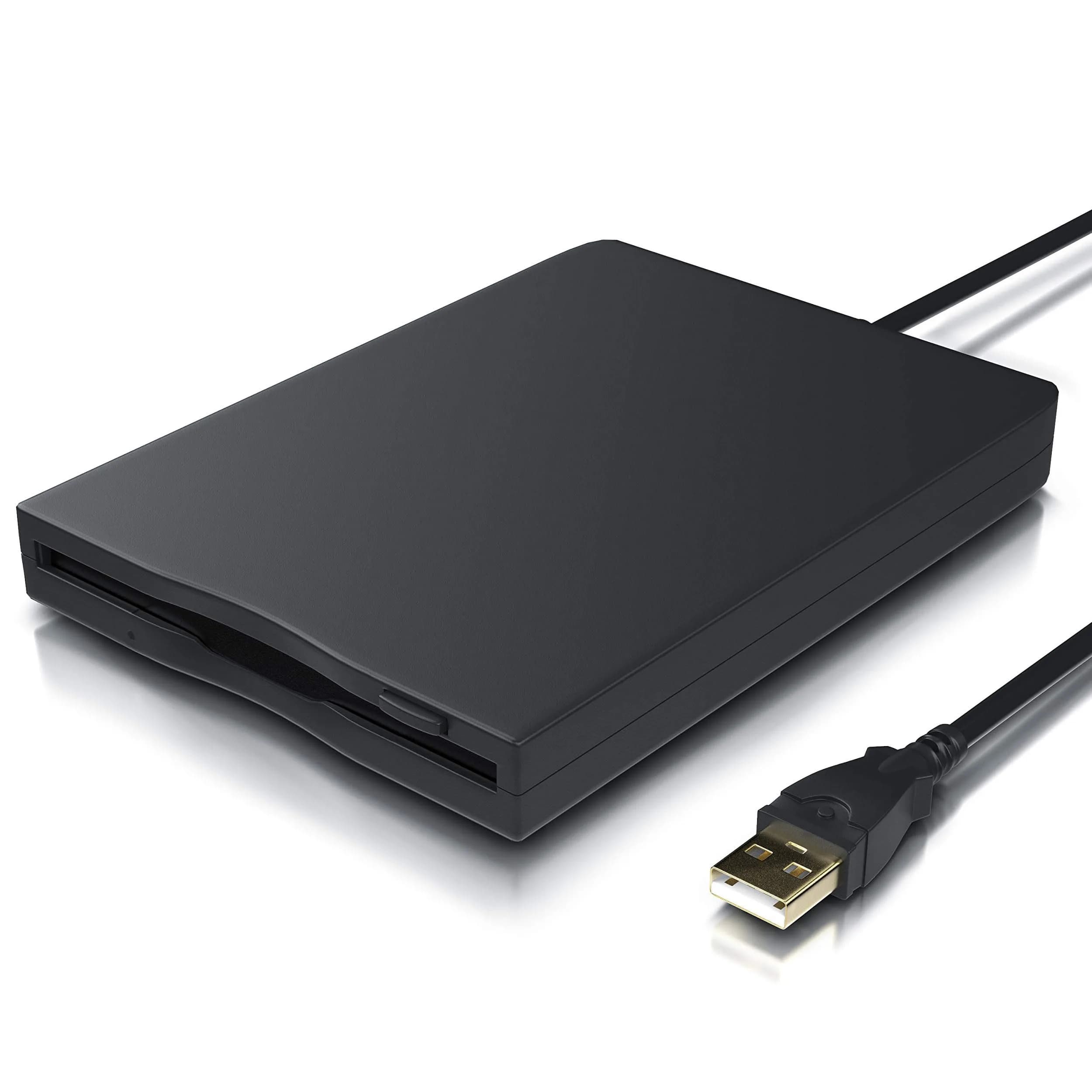 YEY USB 3.5-inch Floppy Disk Drive - External 1.44 MB FDD Reader for Desktop/Laptop PC, Plug and Play Supports Windows 11,10,8,7,XP (Black) | Legacy Data Access - main product image