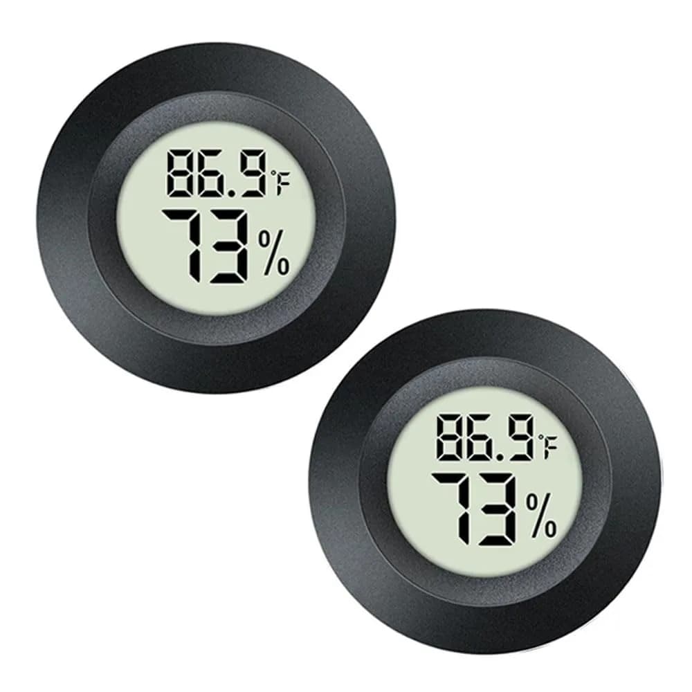 JEDEW Digital Humidity Meter & Thermometer 2 Pack | Measures 0-70°C (32-158°F) & 10-99% RH - main product image