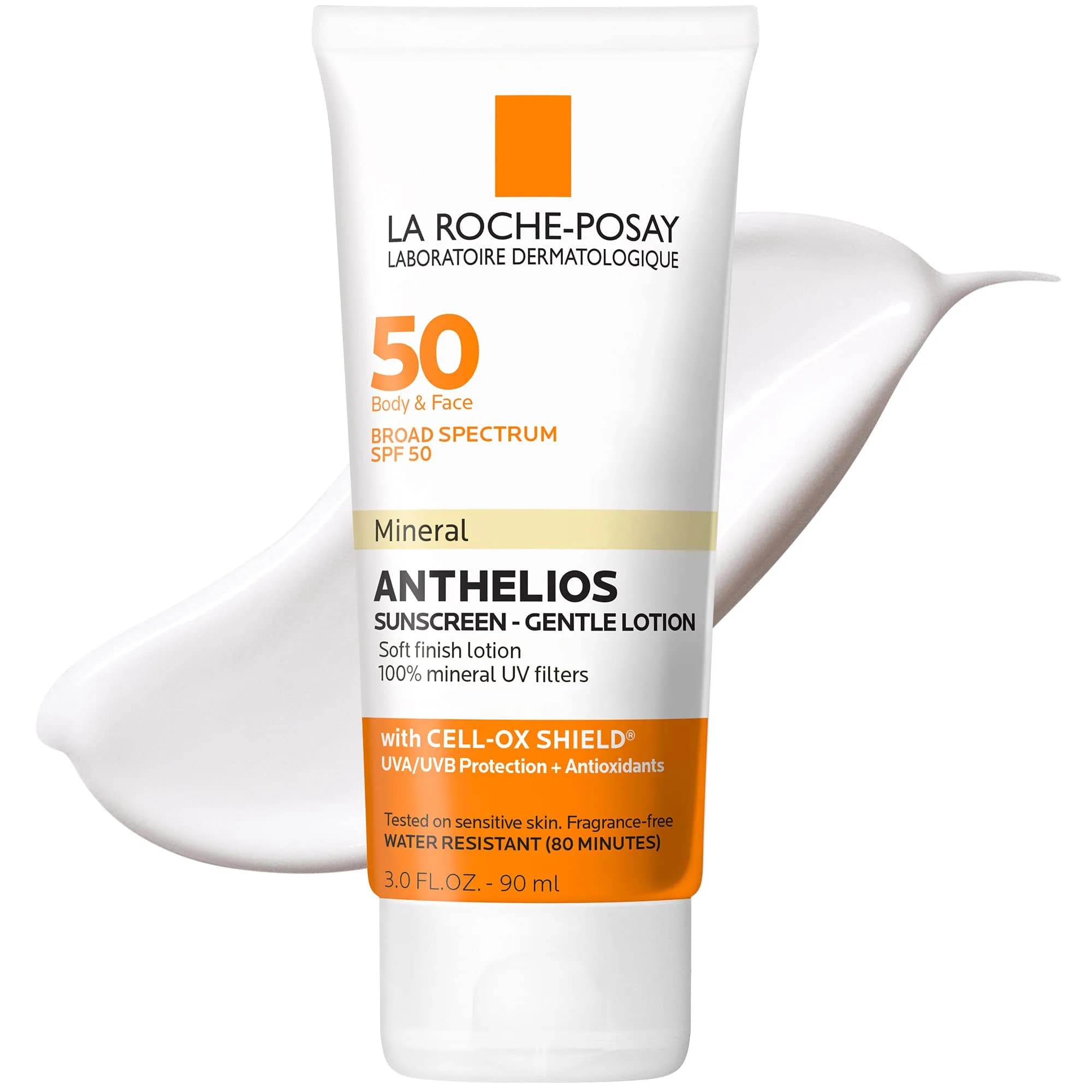 La Roche-Posay Anthelios Mineral Sunscreen SPF 50 Gentle Lotion 75ml (2.5 Fl Oz) | Broad Spectrum UVA/UVB Protection - main product image