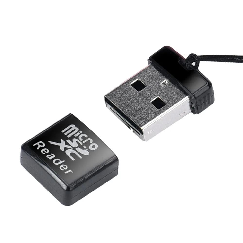 Cotchear MINI Super Speed Micro SD/SDXC TF USB 2.0 Card Reader Adapter with Keychain, 512GB Compatible | Plug-and-Play - main product image