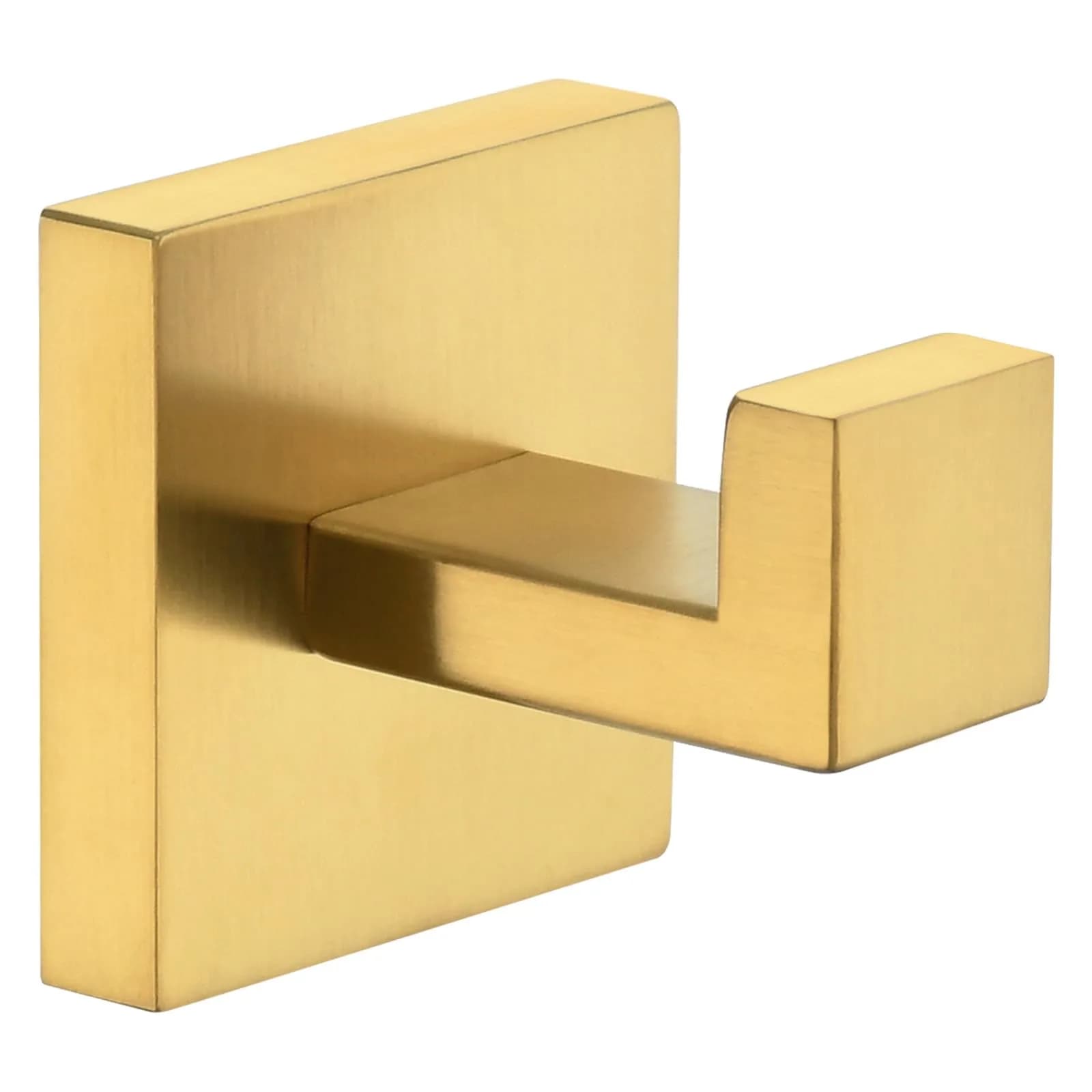 Angle Simple Brushed Dark Gold Towel Hook, Coat Robe Holder for Bathroom | SUS304 Stainless Steel, Modern Wall Mount (55 x 60 x 55mm) - main product image