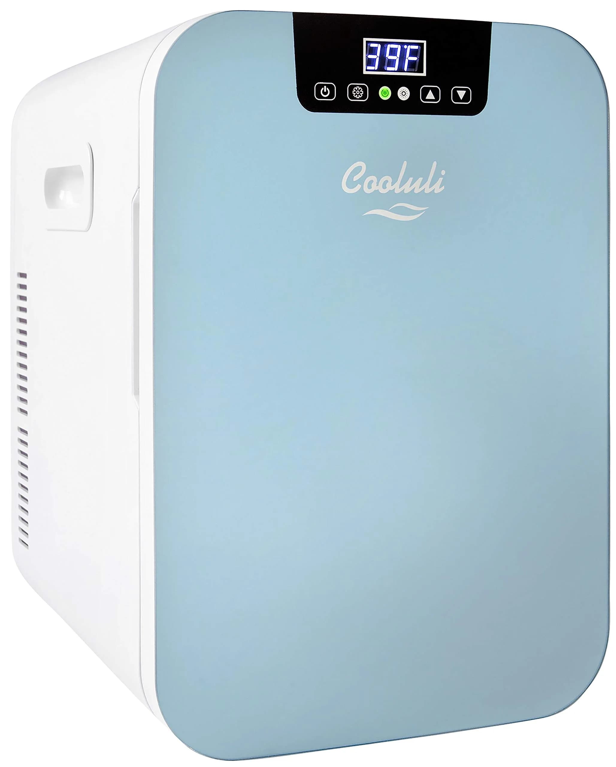 Cooluli 20L Mini Fridge for Bedroom, Car & Dorm - Digital Temp Control, EcoMax Technology, Blue - main product image