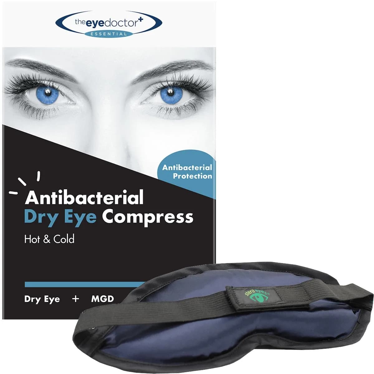 The Eye Doctor Hot Compress for Eye - Helps Dry Eye & Blepharitis - Reusable Eye Mask - Heated Eye Mask for Dry Eyes - Warm Compress for Dry Eyes - Heated Eye Mask for Stye | Adjustable & Microwave Safe - main product image