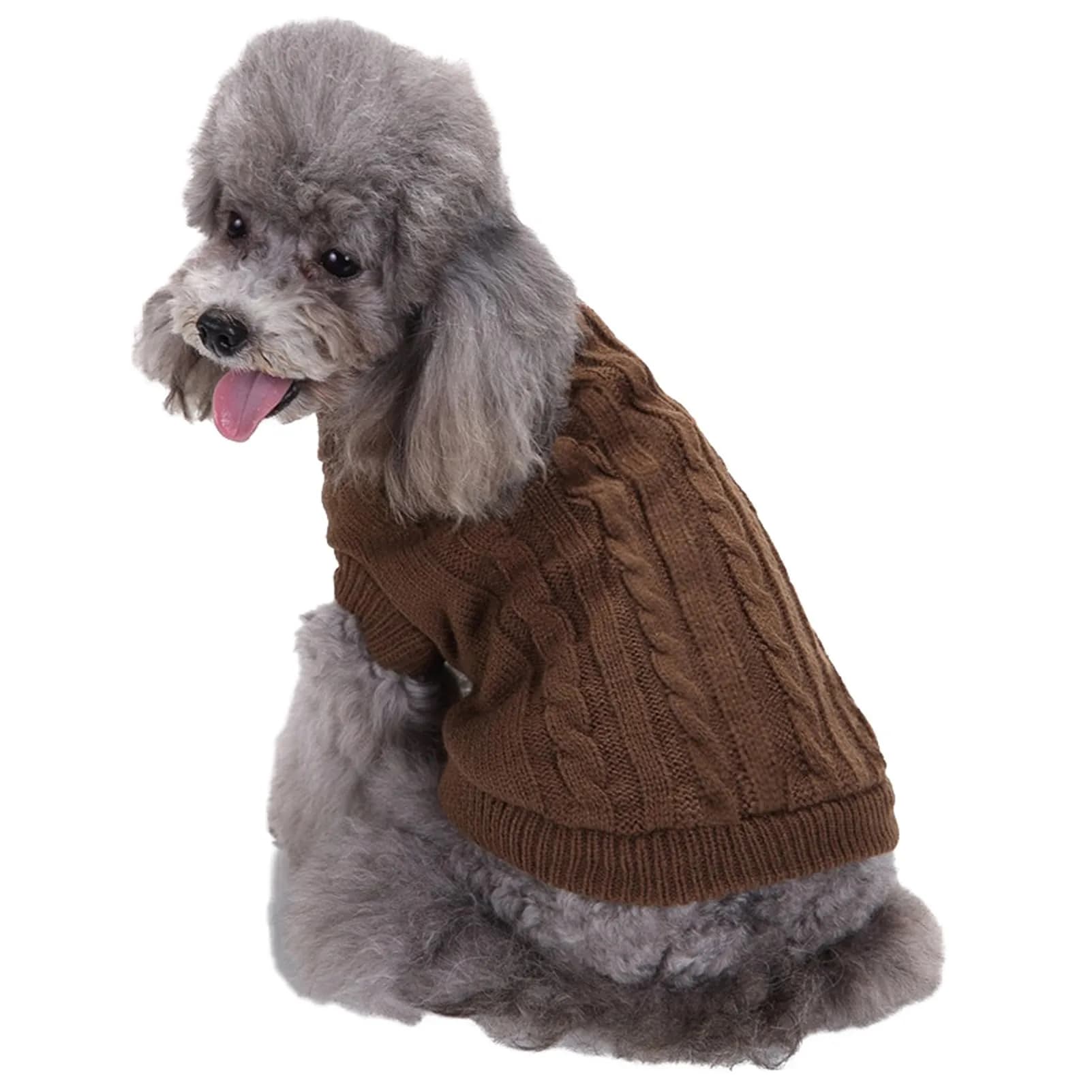 CHBORCHICEN Knitted Small Dog Sweater, Turtleneck Pullover | Warm Winter Puppy Clothes - main product image