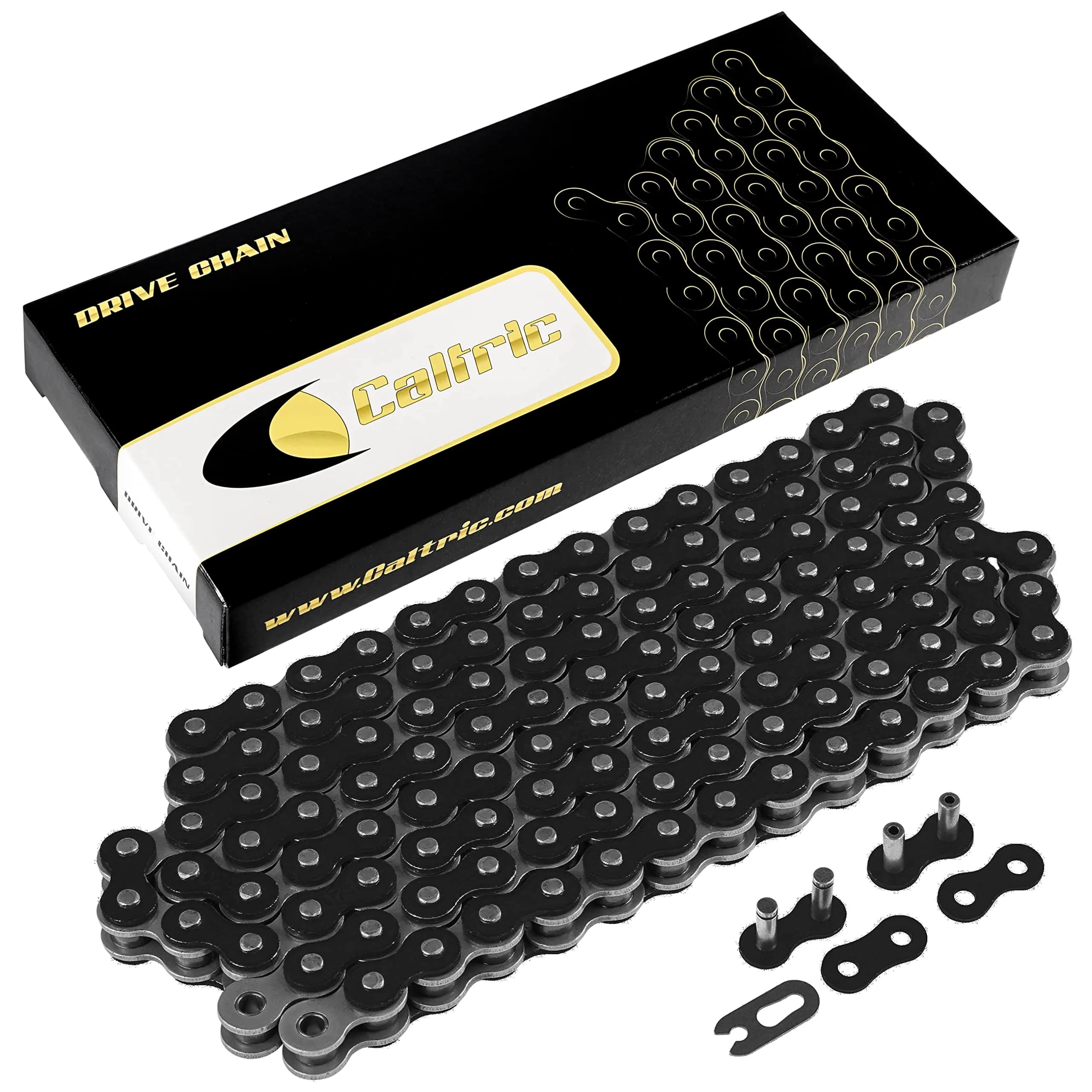 Caltric Black Drive Chain for Kawasaki Ninja 650 650R Ex650 | Alloy Steel, 520 Pitch, 120 Links - main product image