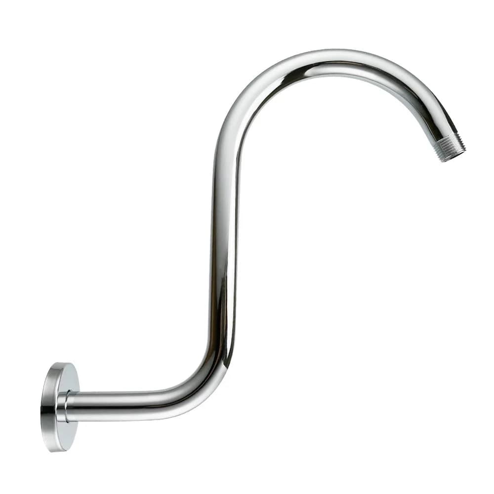 Purelux Goose Neck Shower Arm Water Outlet 6" Rise | Stainless Steel Chrome Finish - main product image