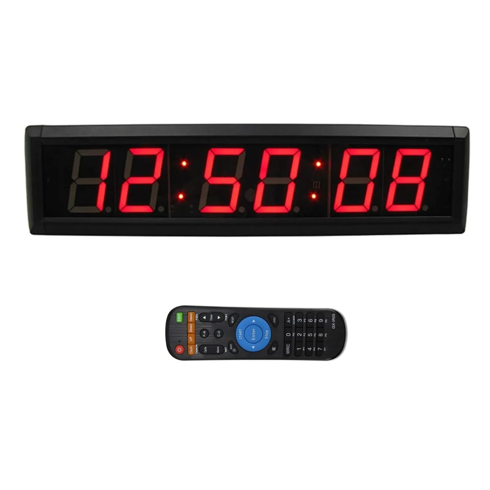 GAN XIN Large Digital Wall Clock with Remote Control | 12/24 Hour LED Timer for Home & Office - main product image