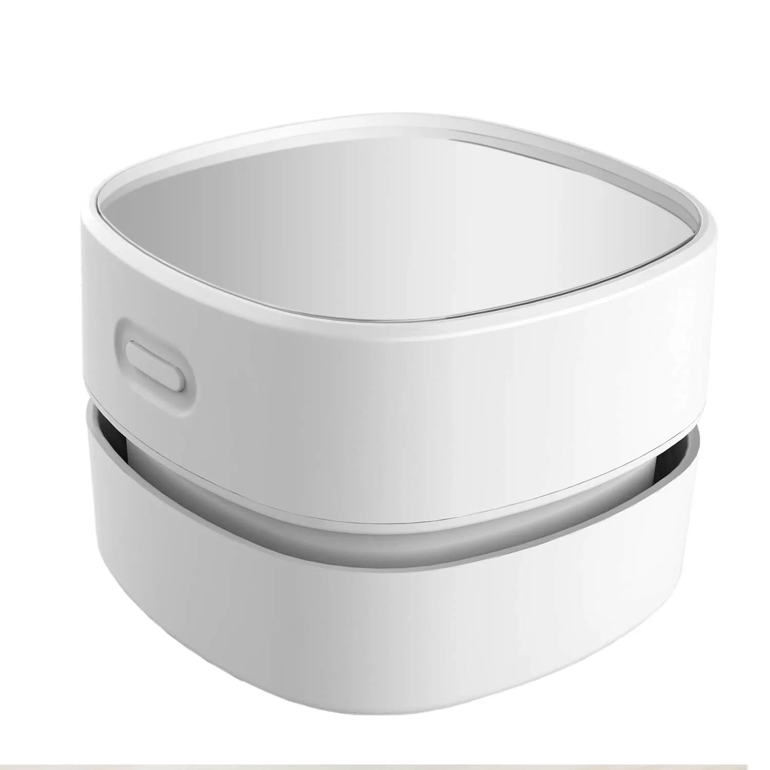ODISTAR Mini Desktop Vacuum Cleaner White 200ml (6.76 Fl Oz) | Cordless & Portable for Desk Dust - main product image