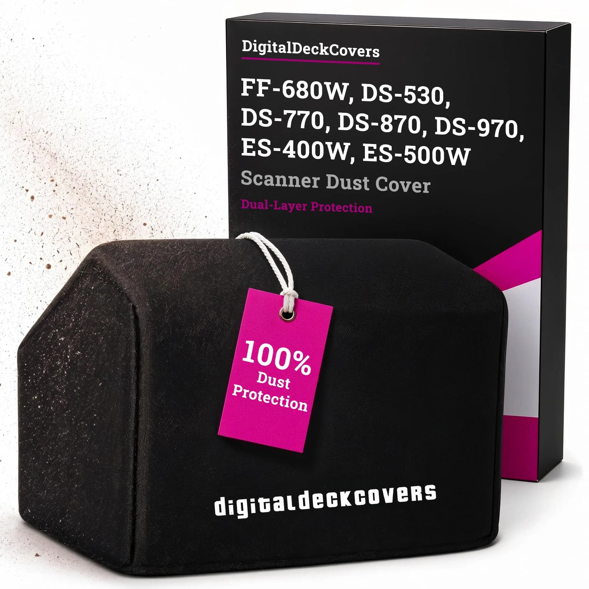 DigitalDeckCovers Dust Cover for Epson FastFoto FF-680W & Others | Anti-Static, Water-Resistant, Custom Fit - main product image